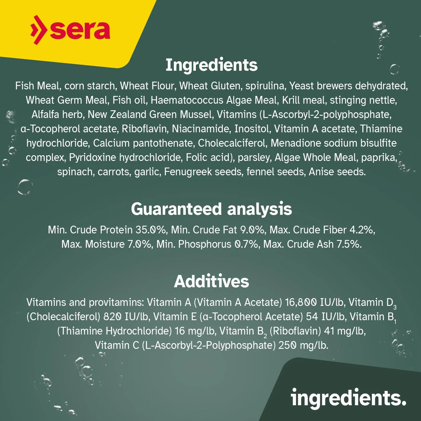 Sera Koi Professional Spirulina Farbfutter 7kg