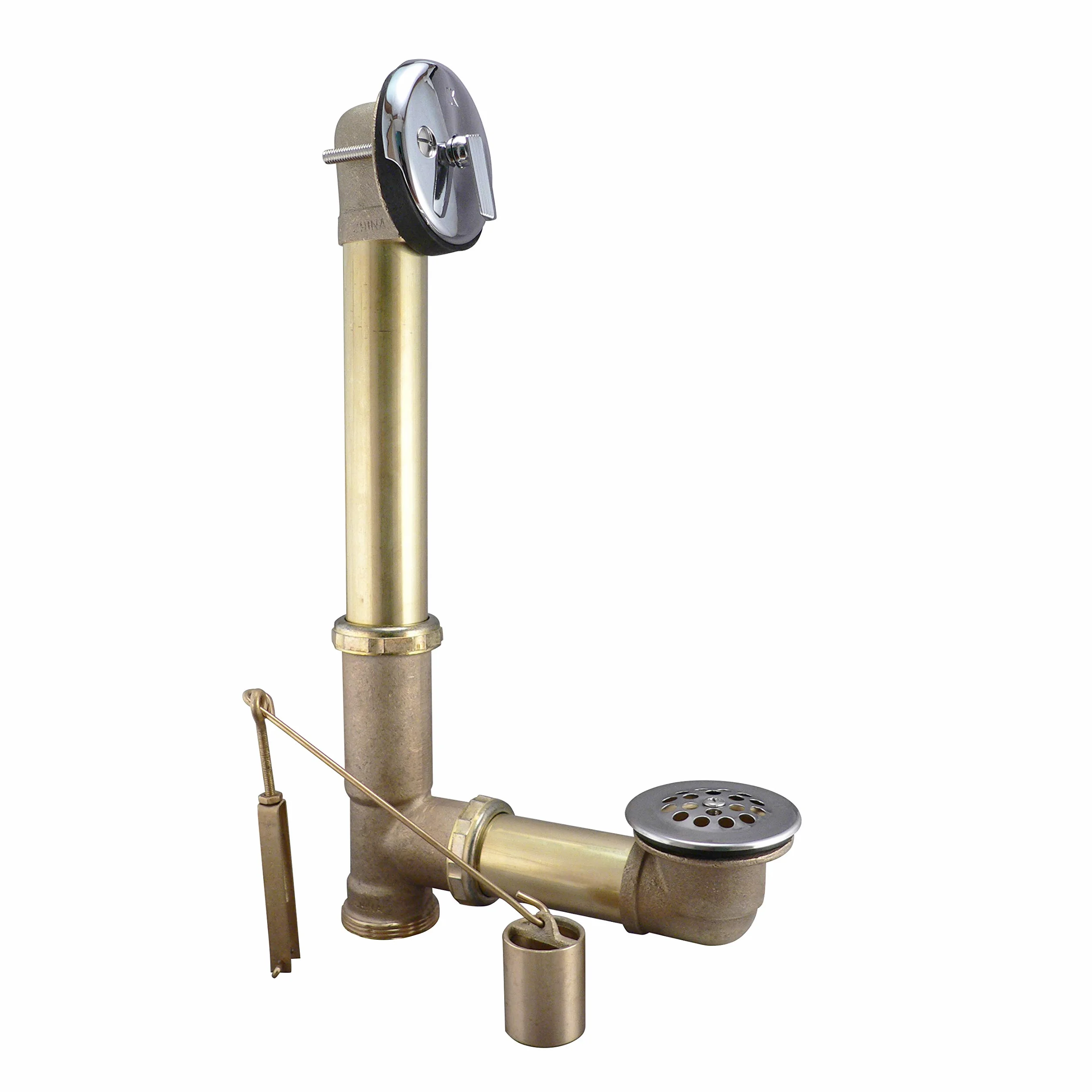 Plumb Pak 606RB potrójny zestaw odpływu wannowego z mosiężną rurą odpływową, chrom, 1-1/2 cala