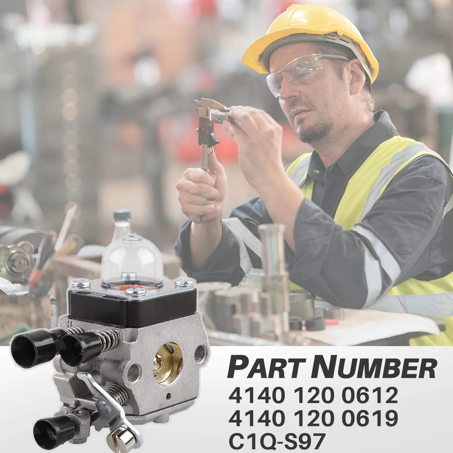 Gaźnik do STIHL FS55 FS55R FS38 FS45 FS46 FC55 KM55 Podkaszarka, JRISBO Kosiarka Akcesoria Części Zamienne Zestaw Gaźnika 9 w 1 zawiera Uszczelki, Filtr Powietrza, Świecę Zapłonową