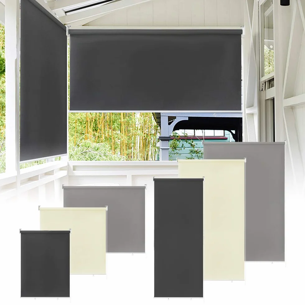 UISEBRT Roleta zewnętrzna przeciwsłoneczna 180x240 cm szara