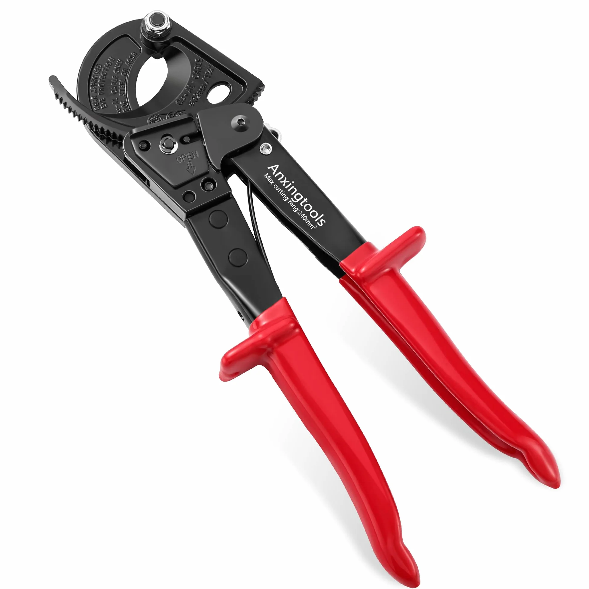 Anxingtools nożyce do drutu z grzechotką, do kabli aluminiowych i miedzianych do 240 mm² (HS325)