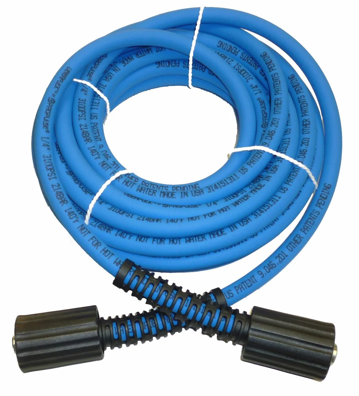 UBERFLEX odporny na zginanie wąż do myjki ciśnieniowej 1/4" x 25' 3100 PSI z (2) 22 mm