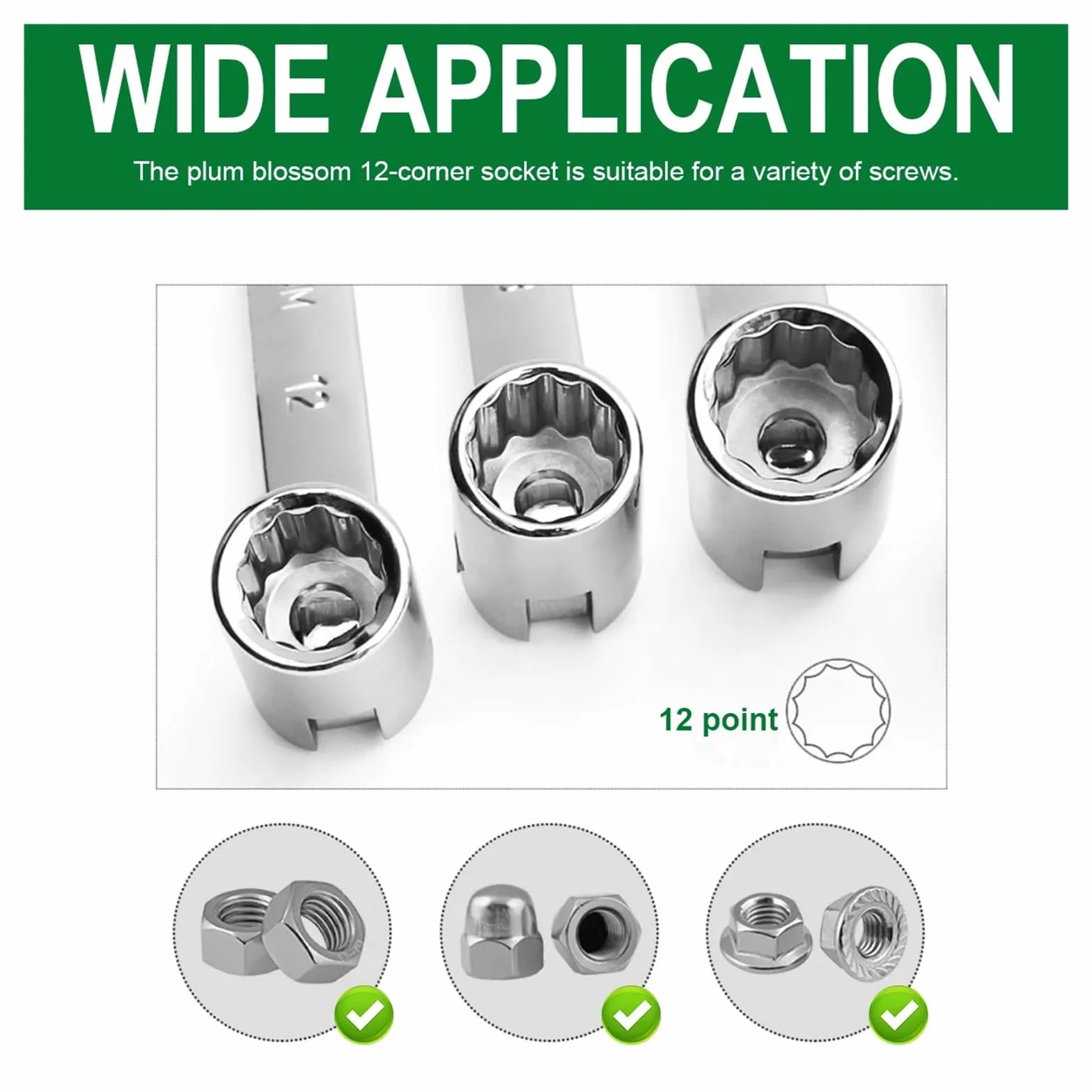 Klucz Nasadowy Z Obrotową Głowicą 8 Mm-19 Mm, Klucz Płasko-oczkowy, Narzędzie Do Naprawy Samochodów Szerokie Zastosowanie(12pcs-8-19mm)