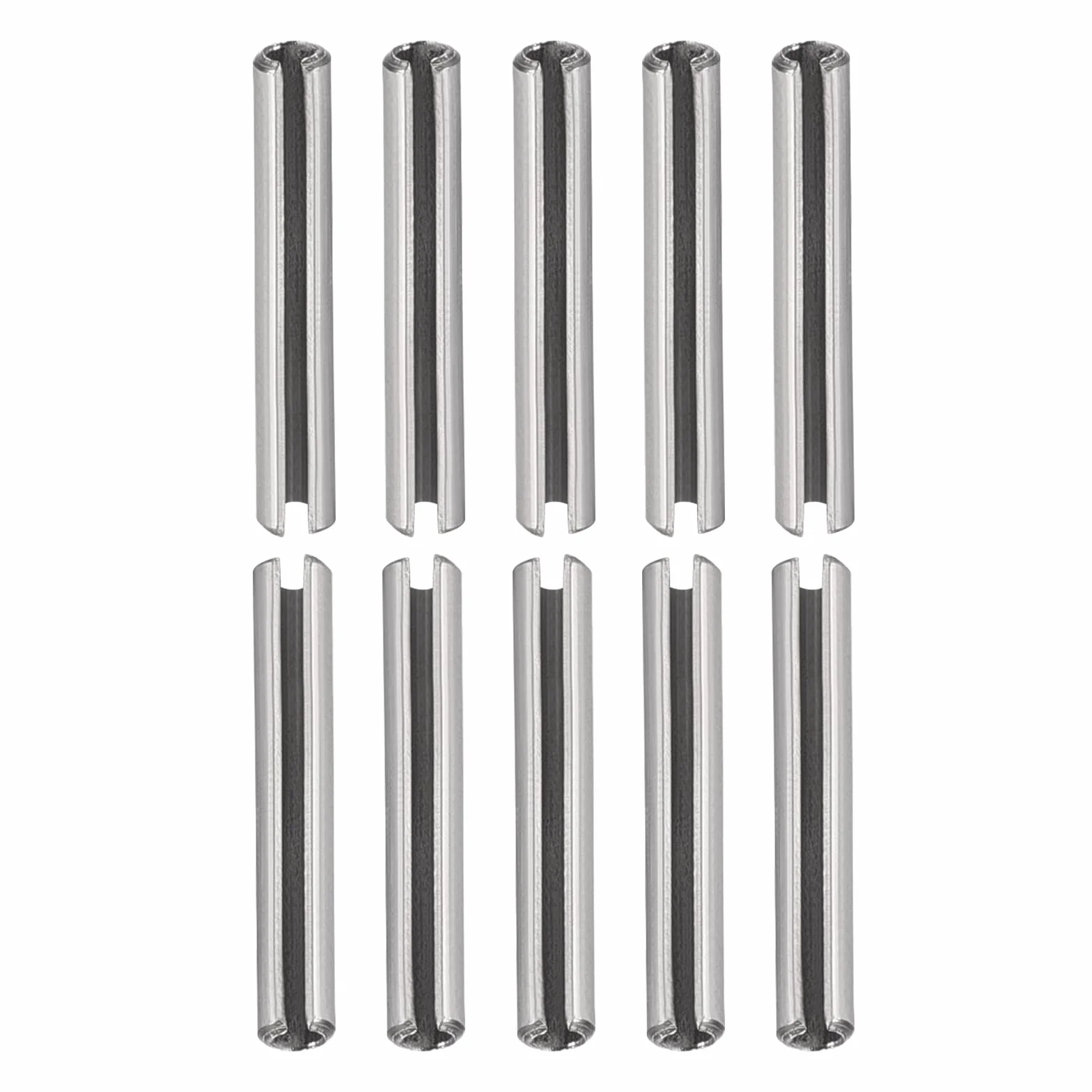 DTGN M2 x 20 mm (DxL) ze stali sprężynowej typu sworzeń - 20 sztuk - dobre do mocowania maszyn gospodarstwa domowego, stal nierdzewna 304 stal sprężynowa trzpień naprężający wałek - srebrny