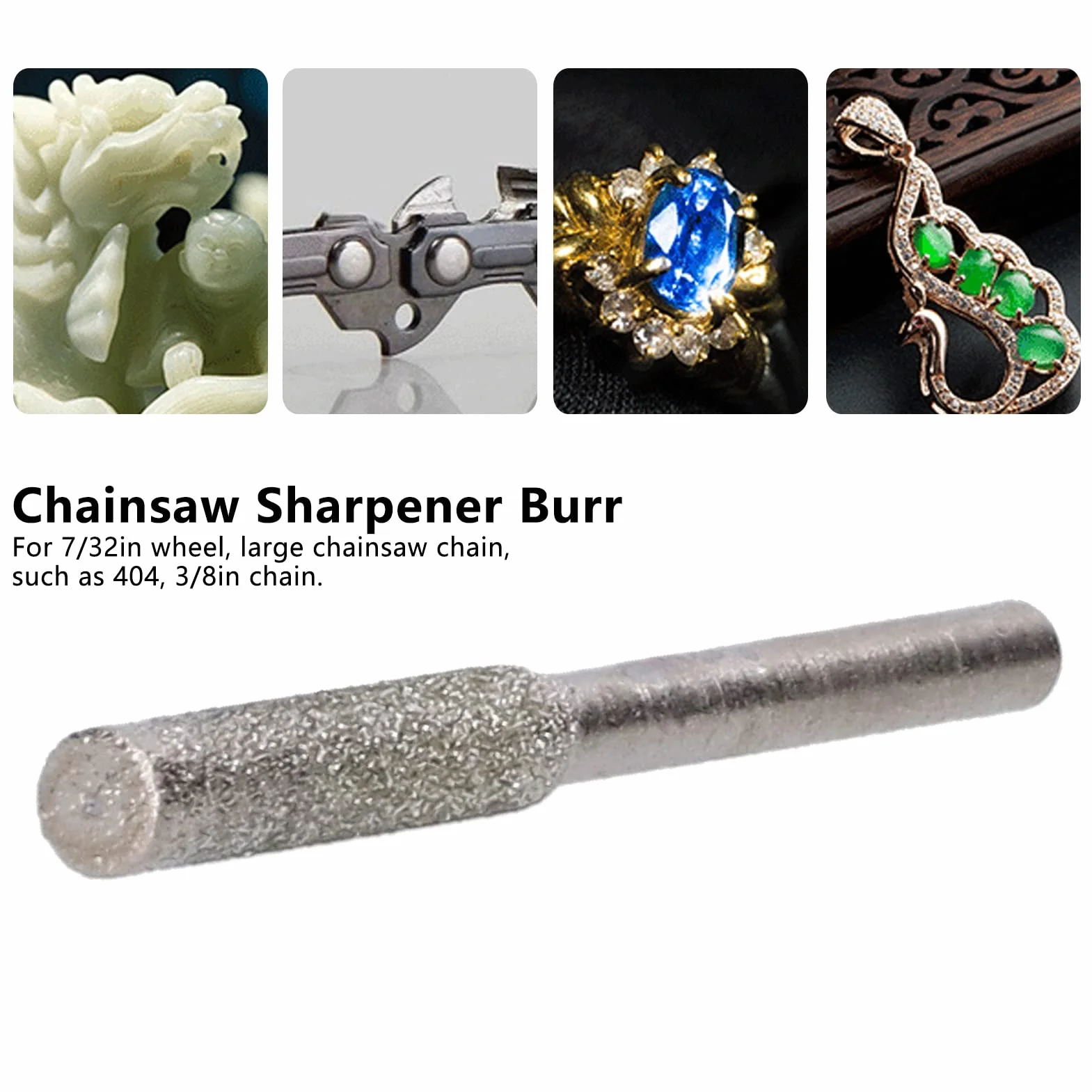 Zestaw 20 sztuk diamentowych ostrzarek do łańcuchów piłowych, narzędzie do ostrzenia łańcucha, kamień szlifierski do ostrzenia i szlifowania (4,8 mm)