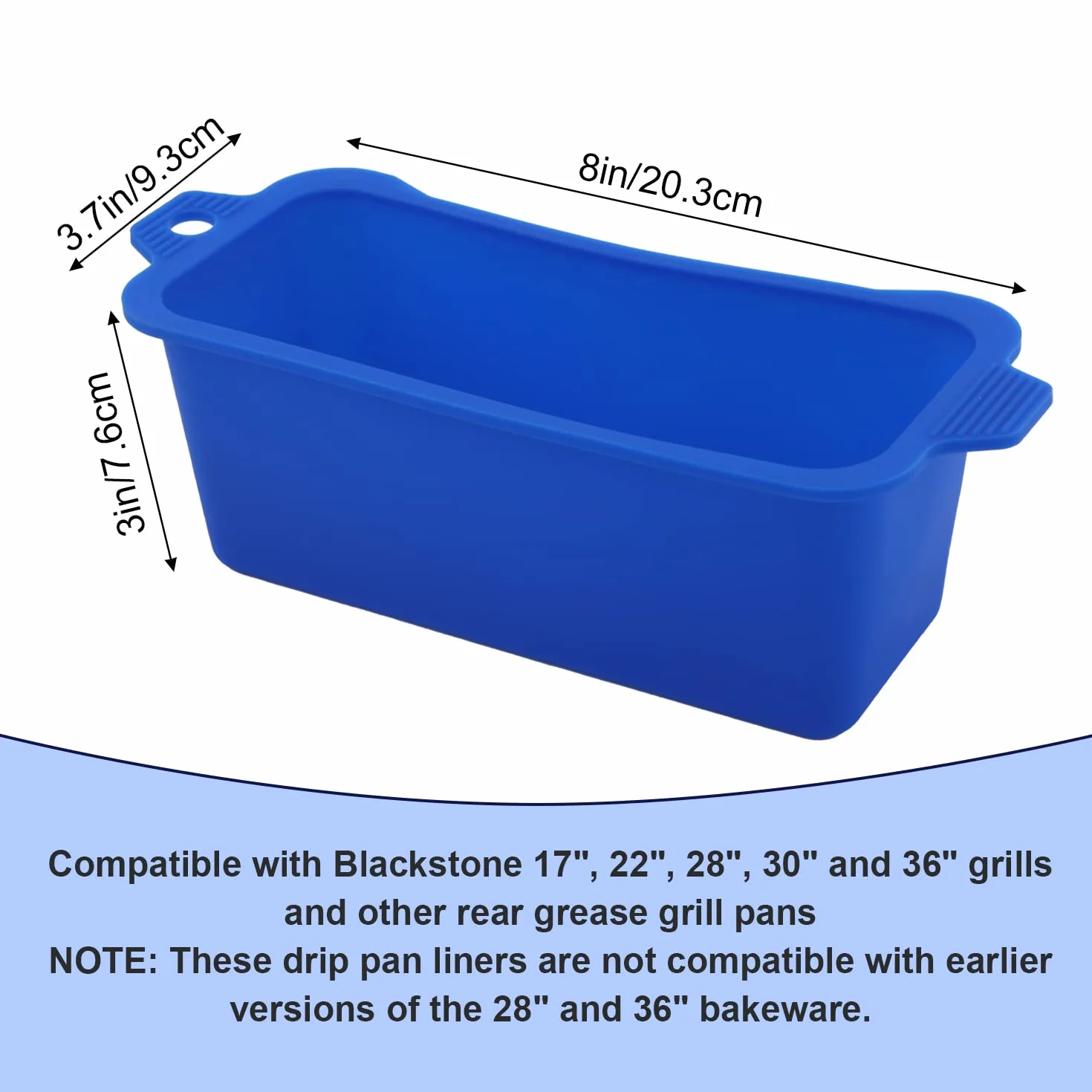 2szt Silikonowe Lapacz Tluszczu do Grilla do Blackstone, 20.3x7.6x9.4cm Uchwyt na Kubek Wielokrotnego Uzytku Tacka na Tluszcz Kompatybilny z Wiekszoscia Grilli Blackstone (Niebieski, Czerwony)