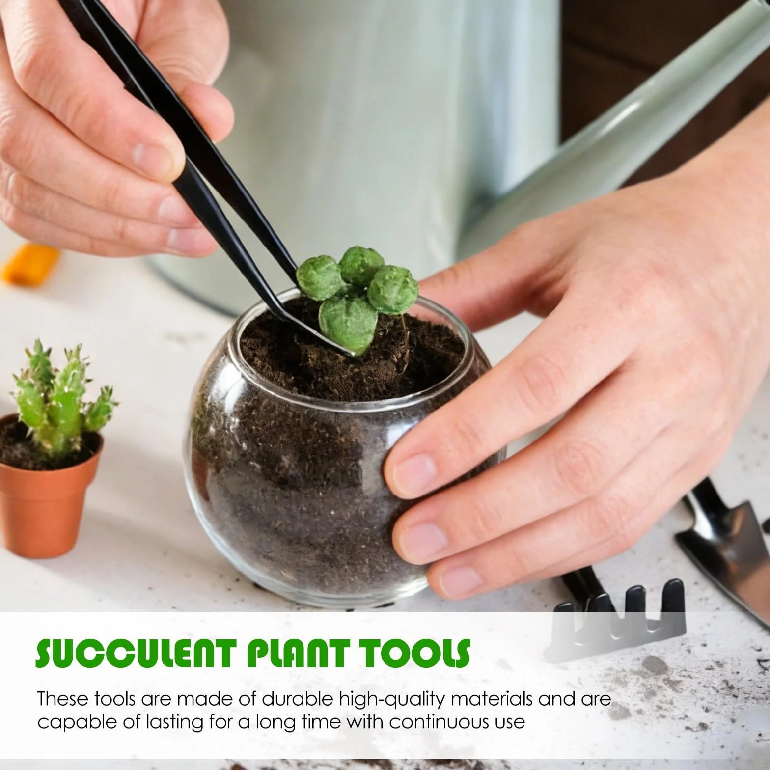 Zestaw narzędzi ogrodowych 28 sztuk do sukulentów bonsai kaktusów