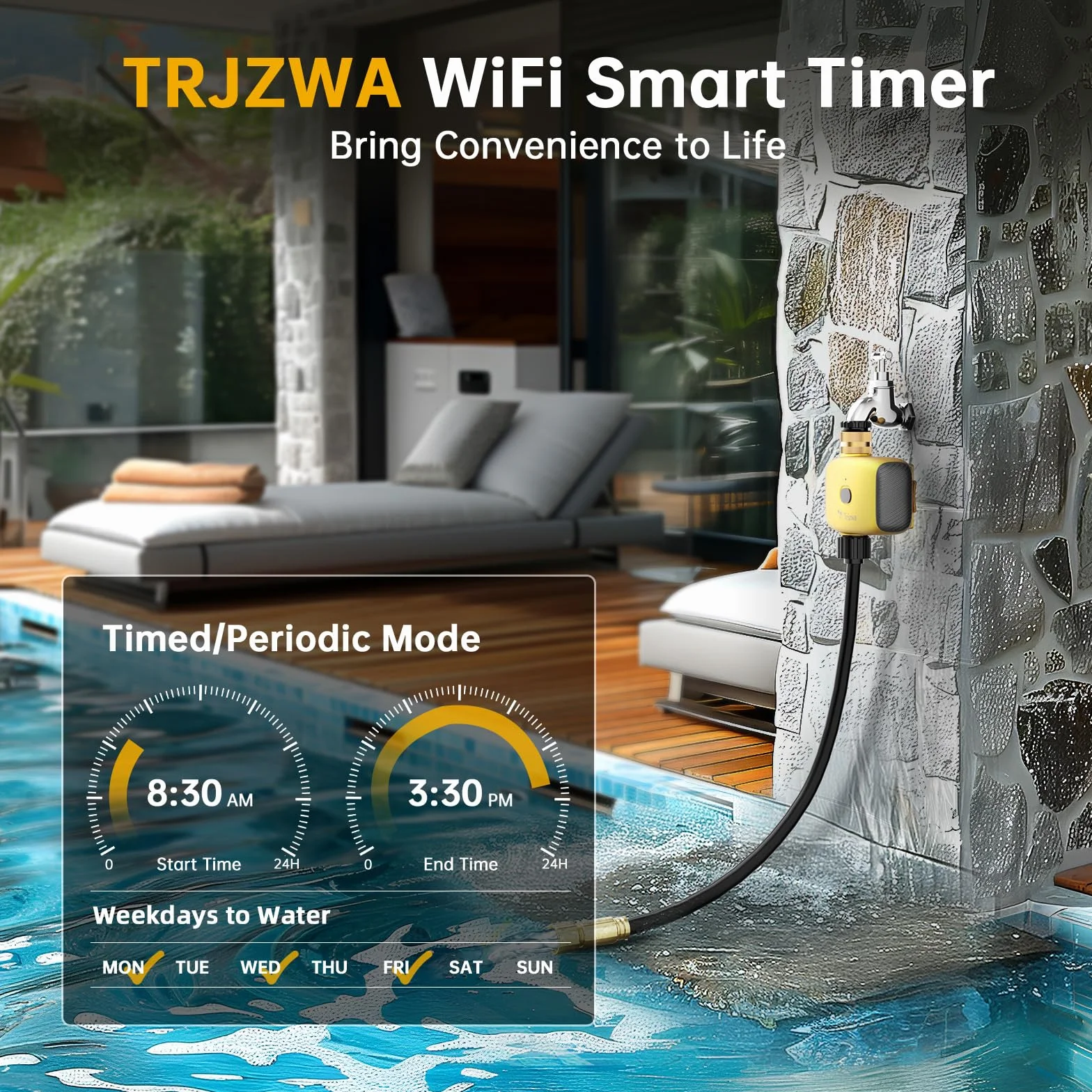Zestaw Timer Nawadniania WiFi, Kompatybilny z Alexa i Google Home, Automatyczny System Nawadniania