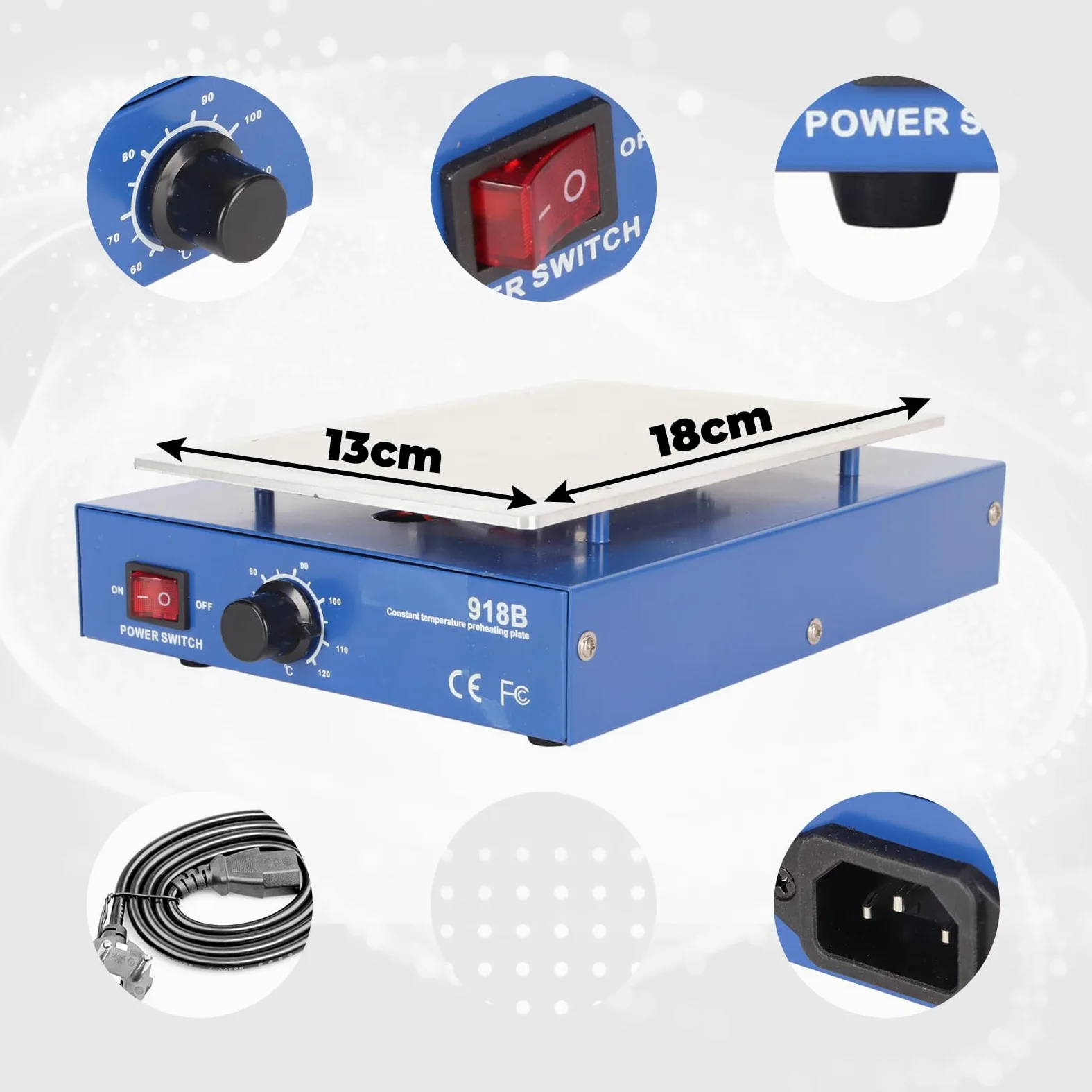 450W płyta lutownicza aluminiowa elektryczna płyta lutownicza mikrokomputer LED elektryczny podgrzewanie stacja lutownicza do demontażu i spawania (wtyczka UE)