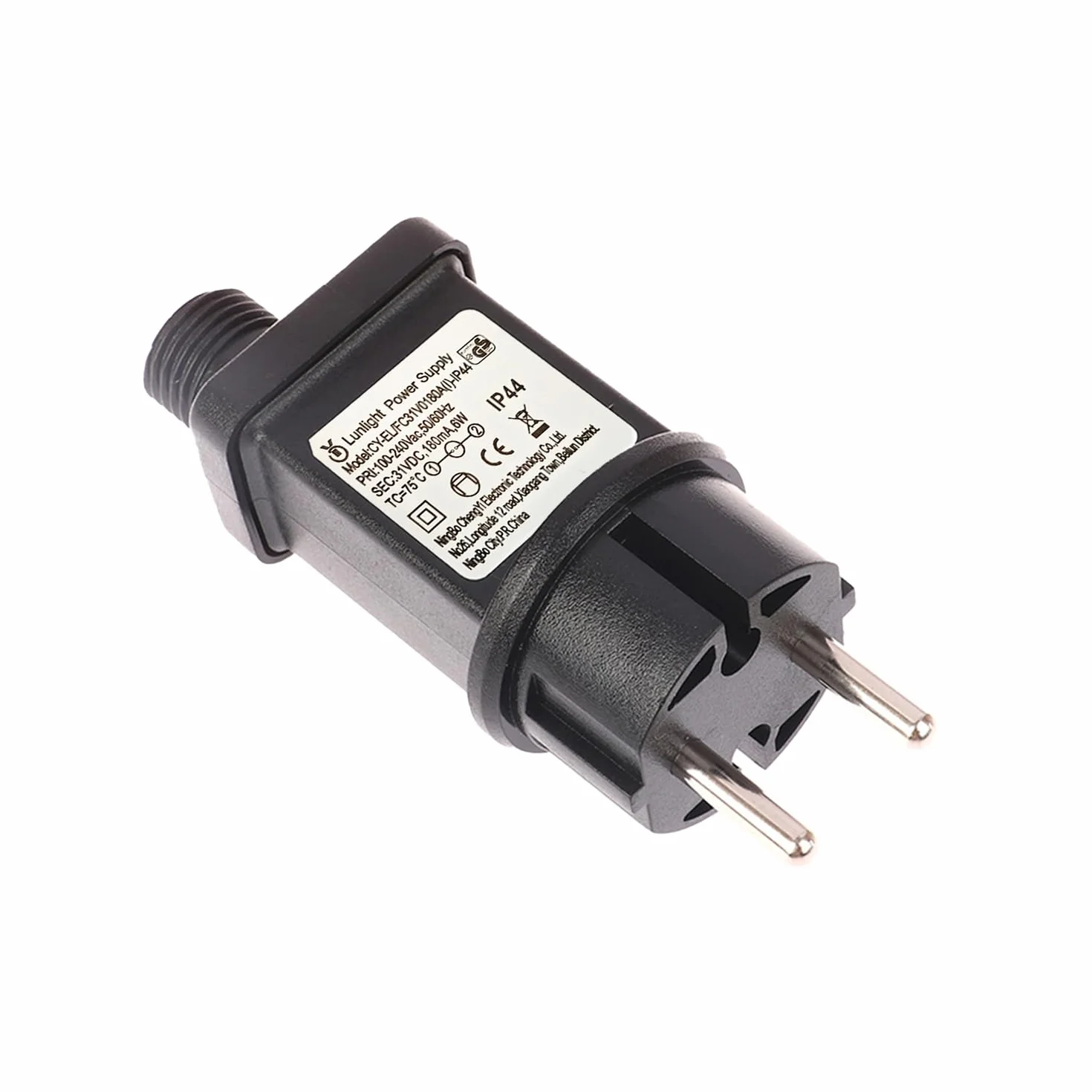31 V 6 W wtyczka transformatora, migające wyjście, zasilacz LED 31 V 6 W, łańcuch świetlny, łańcuch świetlny, zamiennik, wodoszczelny, transformator do oświetlenia bożonarodzeniowego, łańcuchów