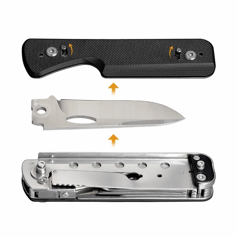 ROXON Multitool S505G Flex Shears o modułowej konstrukcji | solidnymi, dużymi nożyczkami Wymienne ostrza (BA01–BA17) i wymienne narzędzia (FT01–FT12)