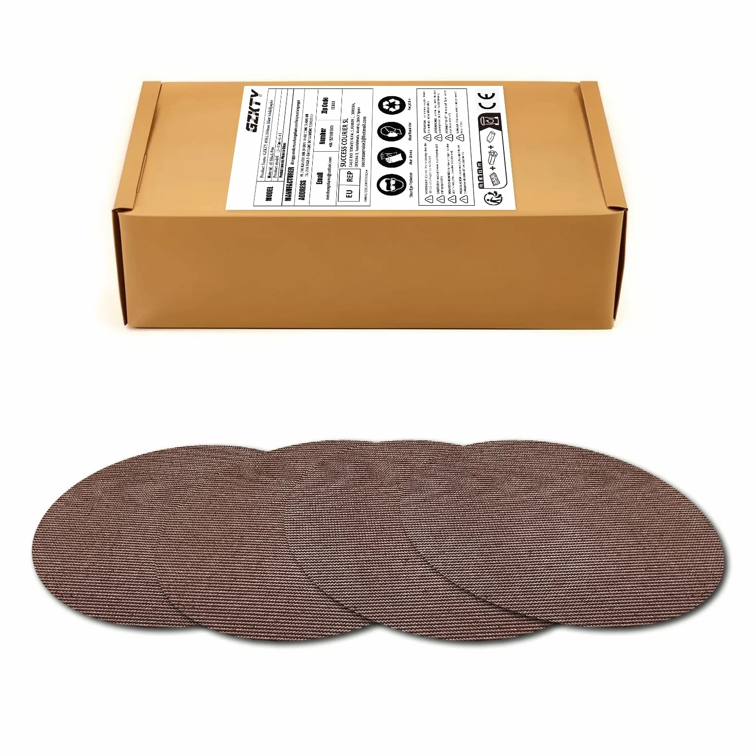 ściernice 125 mm na rzep, 50 sztuk papieru ściernego okrągłego w siatce, ziarnistość 60/80/120/180/240, tarcze szlifierskie mimośrodowe, pasujące do szlifierek mimośrodowych 125 mm