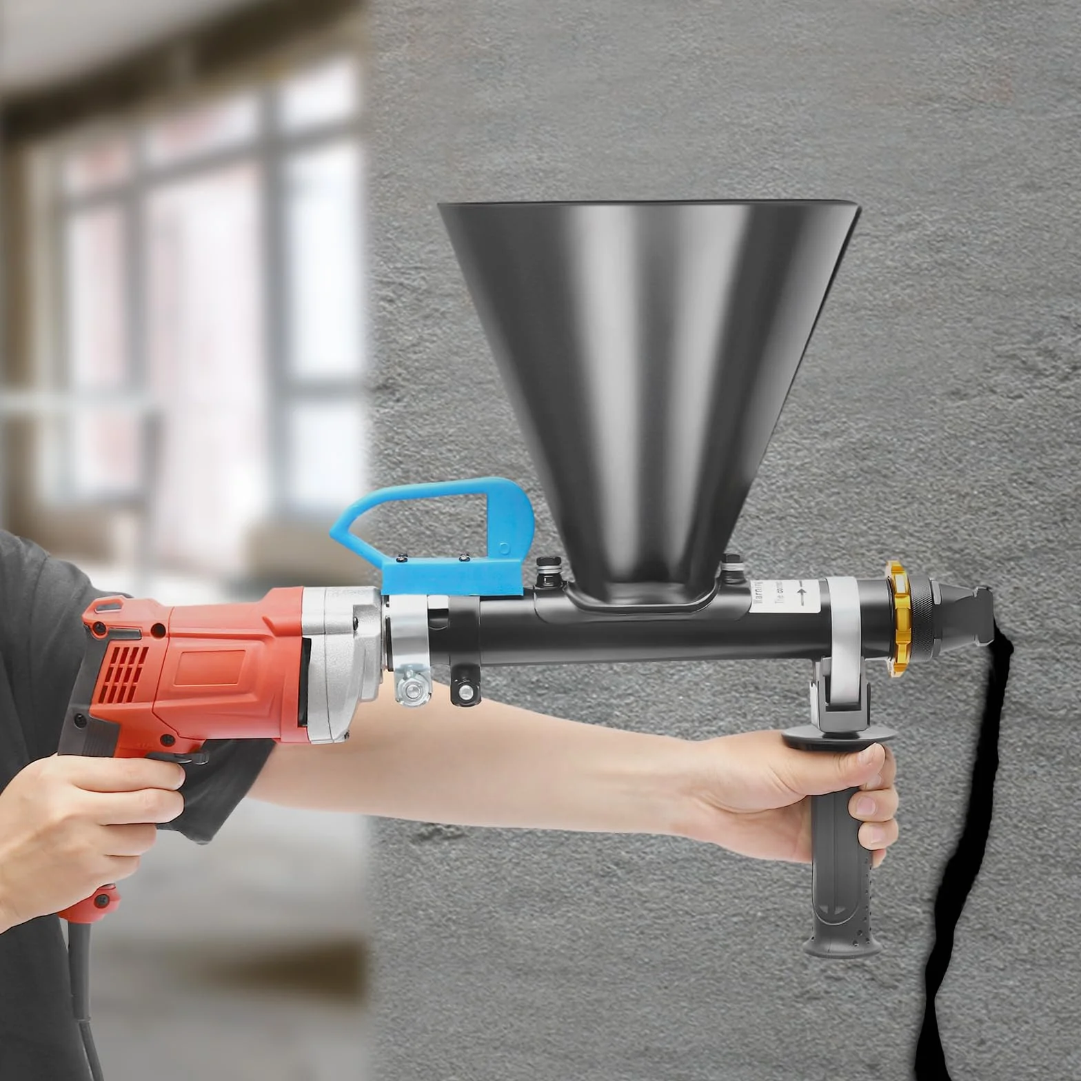 Elektryczny pistolet do fug 220 V, 700 W, przenośna, elektryczna prasa do zaprawy murarskiej, ergonomiczna konstrukcja, wymienne głowice, strzykawka do zaprawy do instalacji drzwi bezpieczeństwa