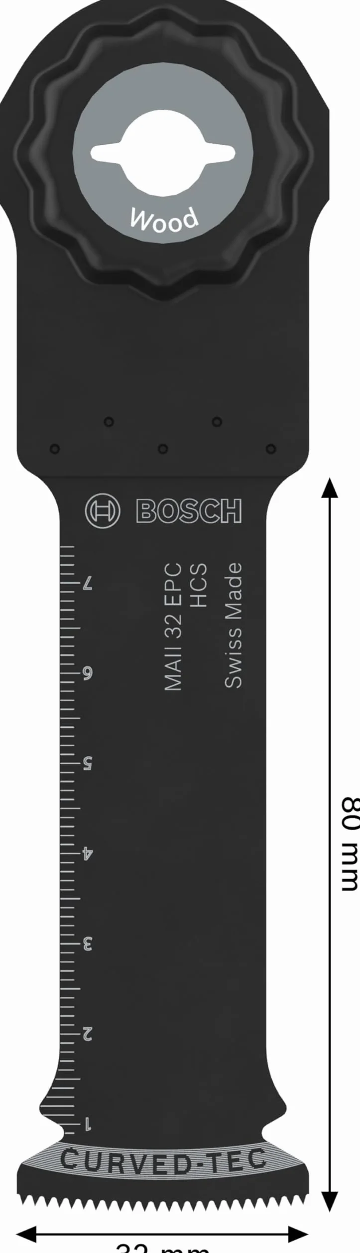 Bosch 10x Brzeszczot do cięcia wgłębnego MAII 32 EPC (do Miękkie drewno, Szerokość 32 mm, Professional Akcesoria Narzędzie wielofunkcyjne)