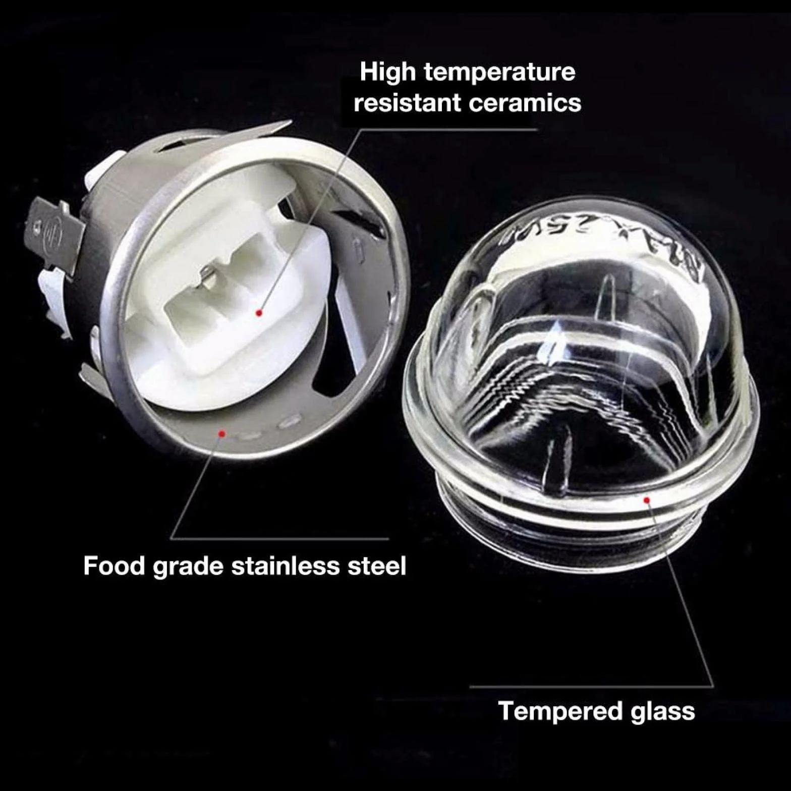 Podstawa Lampy 220 V G9 Odporna Na Wysokie Temperatury Bezpieczna Oprawka Do Piekarnika Uchwyt Do Gniazda Oświetleniowego Do Żarówek Halogenowych G9,2 Szt
