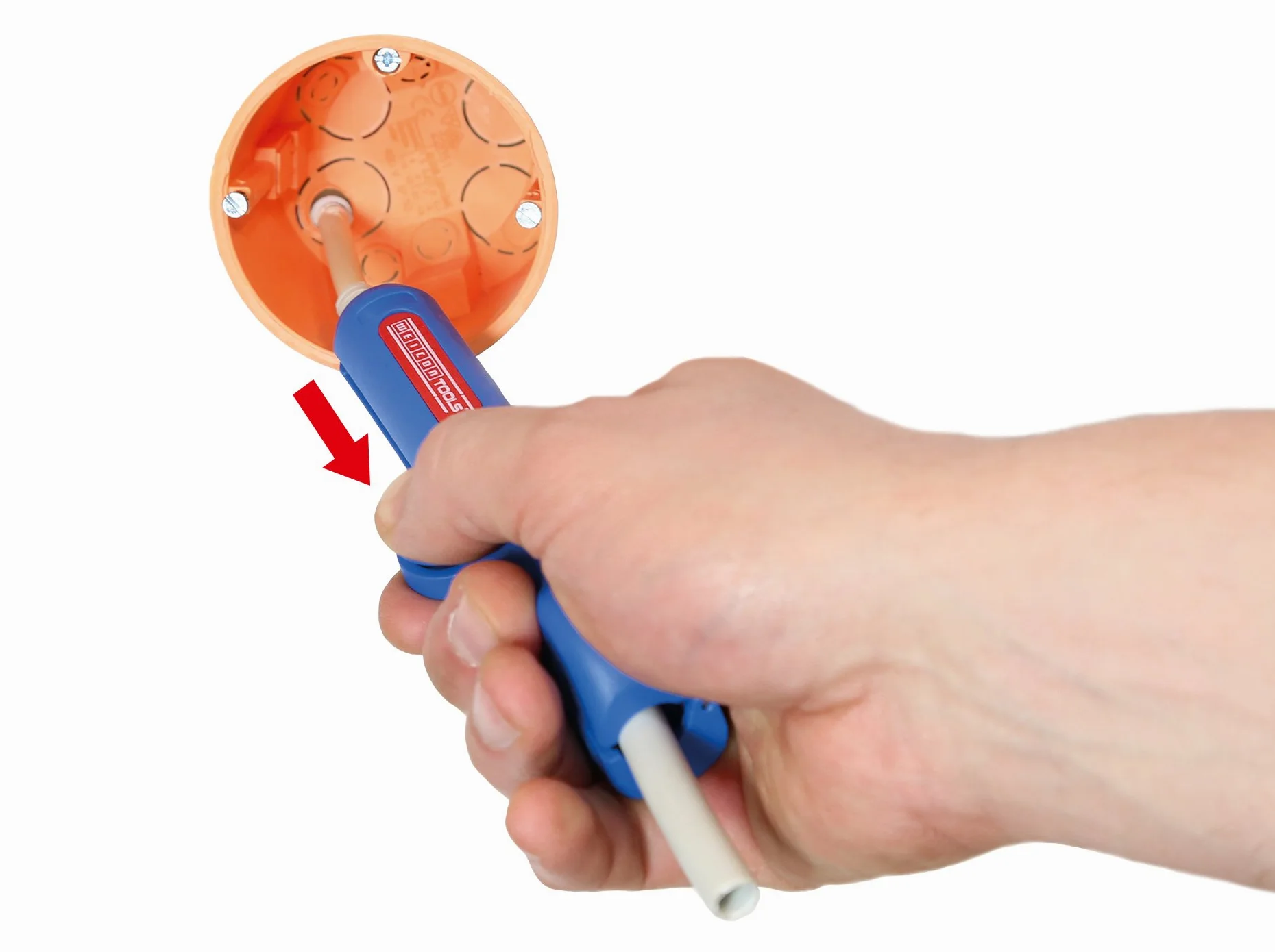WEICON TOOLS Ściągacz do kabli okrągłych Nr 13 | Ściągacz izolacji do okrągłych i wilgotnych kabli pokojowych | 6-13 mm Ø