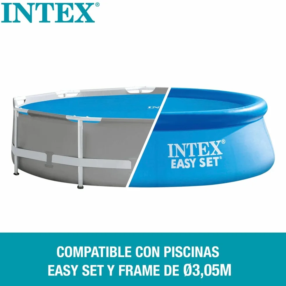 Intex Easy Set Frame Plandeka Solarna, Niebieski, 303 cm