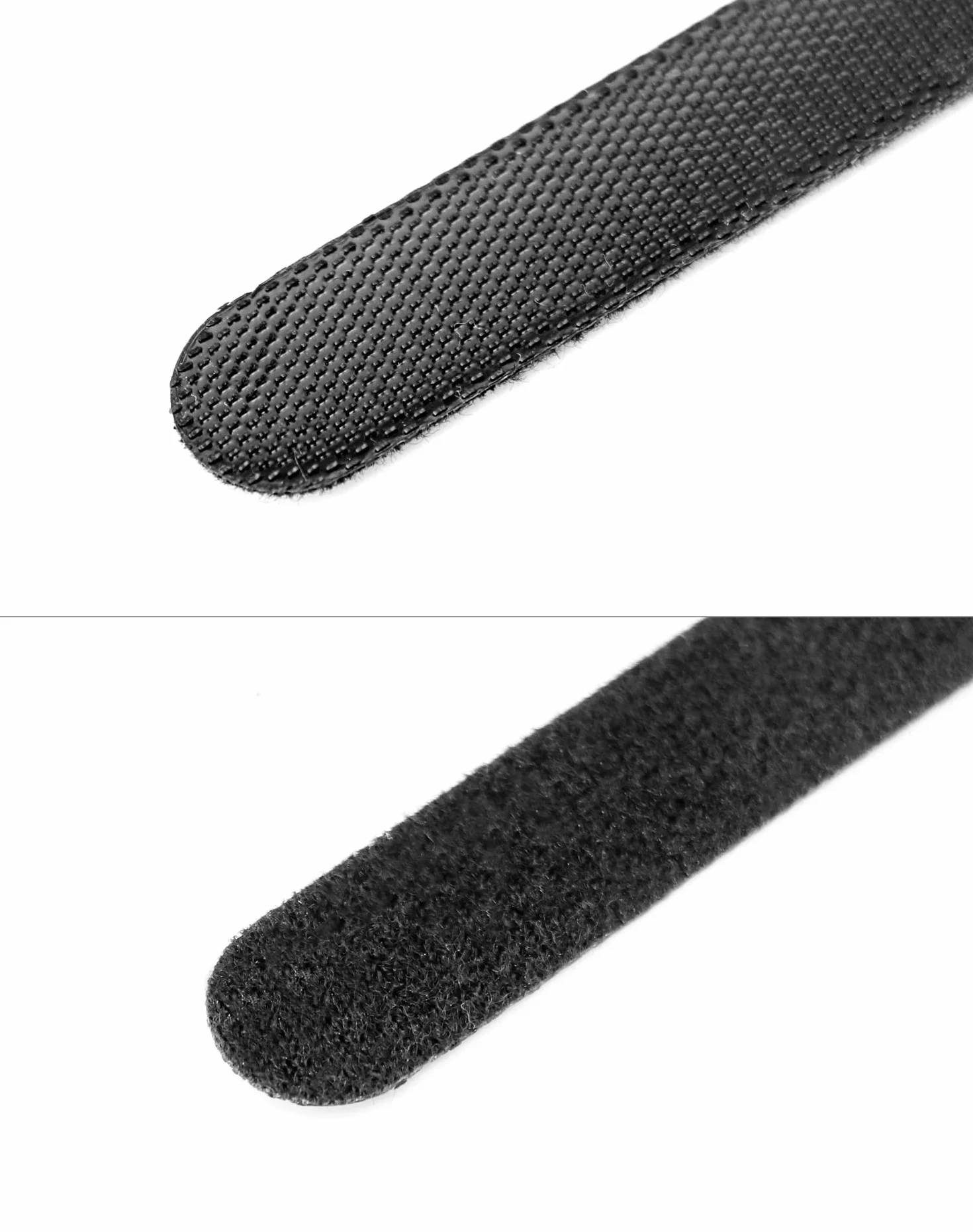 QWORK® 150 szt. Opaski kablowe na rzepy, opaski kablowe z możliwością wielokrotnego zamykania 150 x 12 mm Regulowane paski na rzepy do zarządzania kablami (czarne)