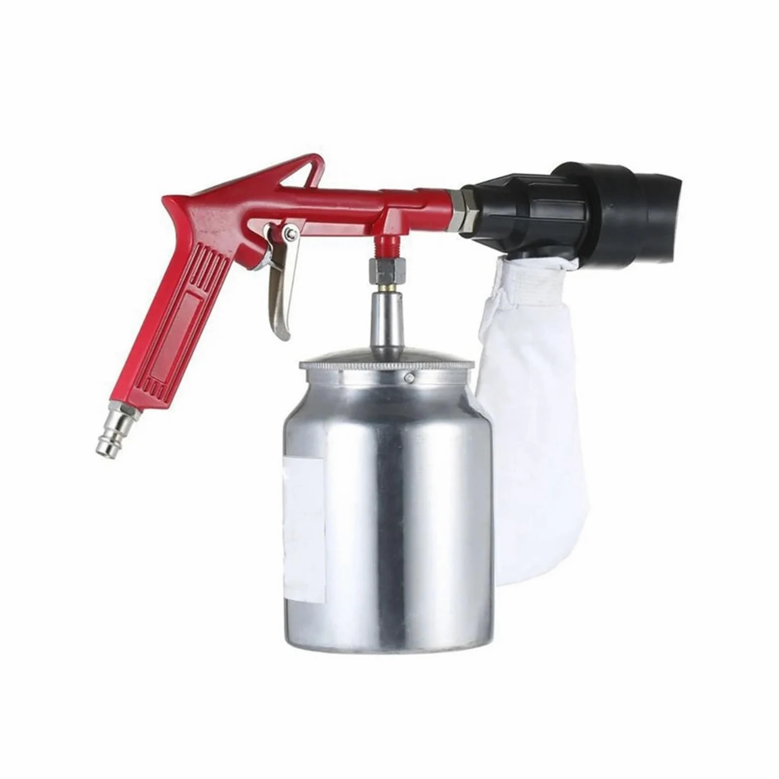 Pistolet natryskowy, Pneumatyczny pistolet do piaskowania - 1/4 cala 450 ml urządzenie do piaskowania z 4 dyszami do usuwania rdzy