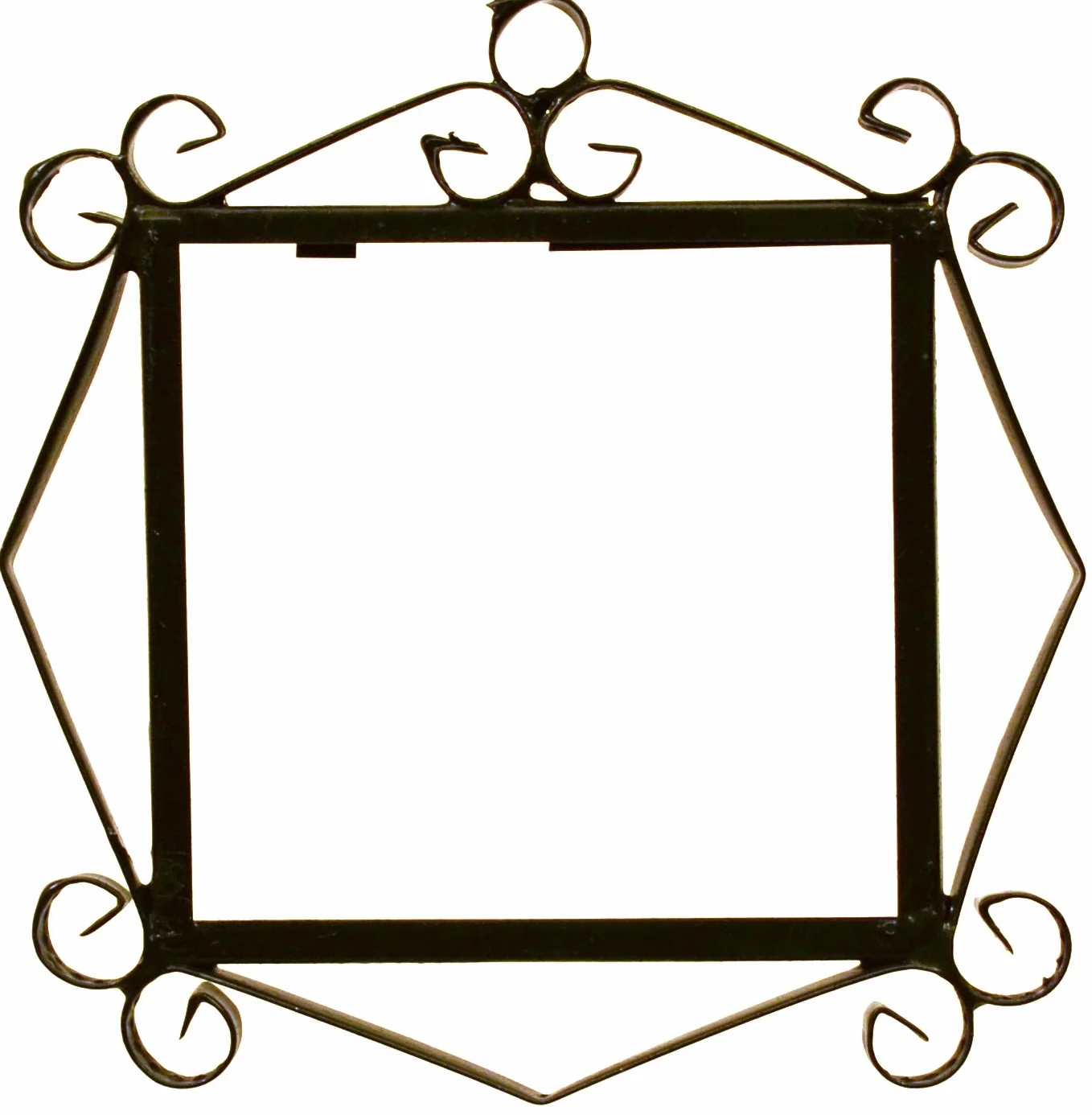 HERRAJE stojak na płytki kwiat mozaika 10,9 cm x 11 cm czarna metalowa rama