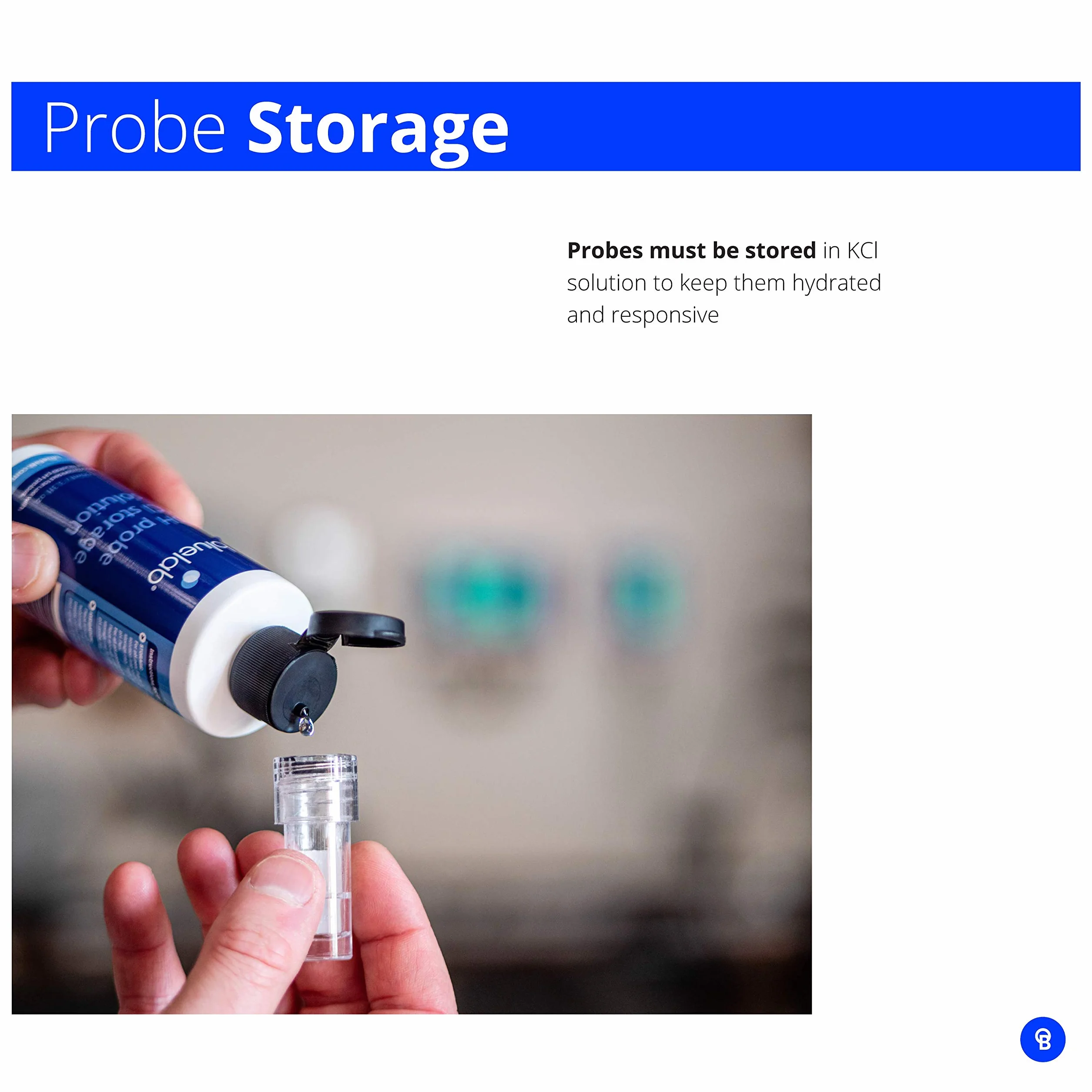 Bluelab STSOL100 KCL roztwór do przechowywania sond pH, 100 ml