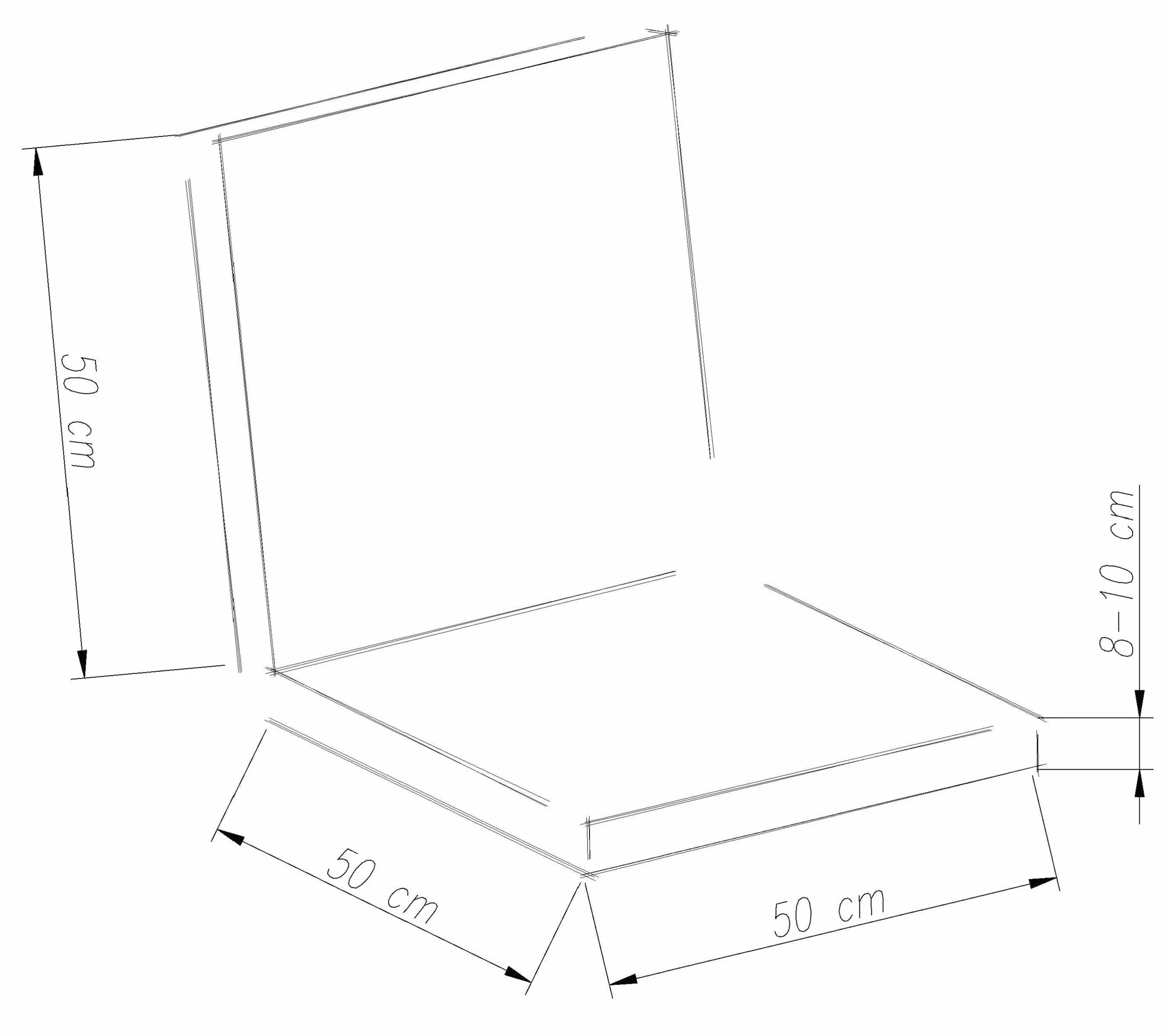 Ambientehome Poduszka do siedzenia 98 x 50 x 8 cm, jasnoszary zestaw 2 szt