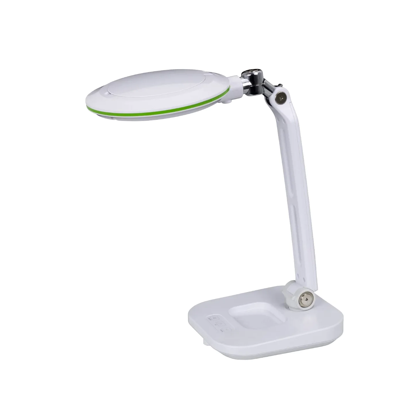 Lumeno Lambda S lampa z lupą stołową z 3 dioptriami, bezstopniowo ściemniana, lampa biurkowa z lupą, idealna jako lampka do czytania do majsterkowania, do warsztatu, pracy, gospodarstwa domowego