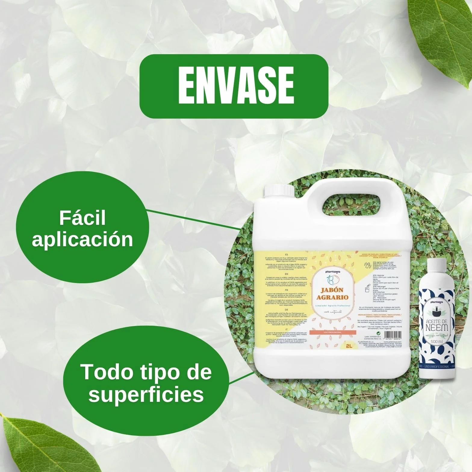 PLANTAWA 2 l zestaw mydła potasowego + olej Neem 500 ml