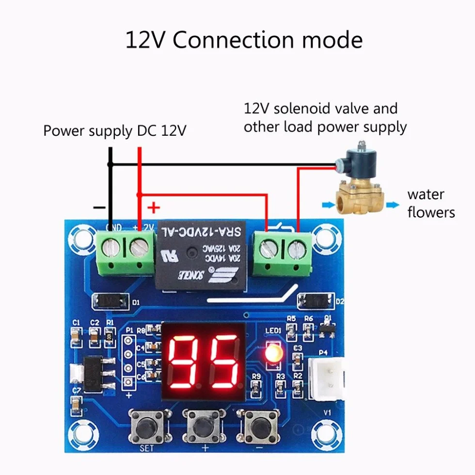 DollaTek Czujnik wilgotno?ci gleby 12 V regulator wilgotno?ci z cyfrowym wy?wietlaczem modu? automatycznego systemu nawadniania
