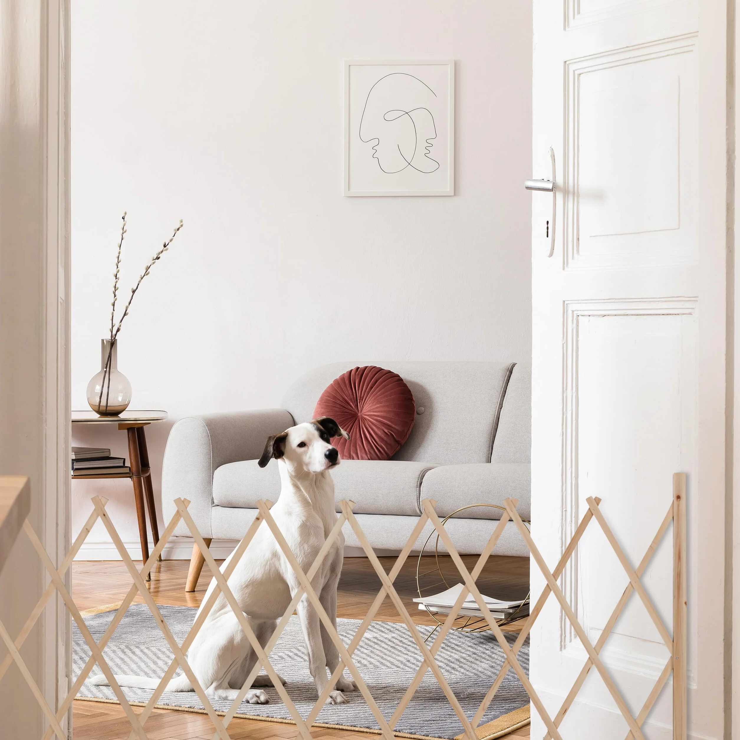 Relaxdays Drewniana kratka dla roślin pnących, wysuwana do 275 cm, wolnostojąca