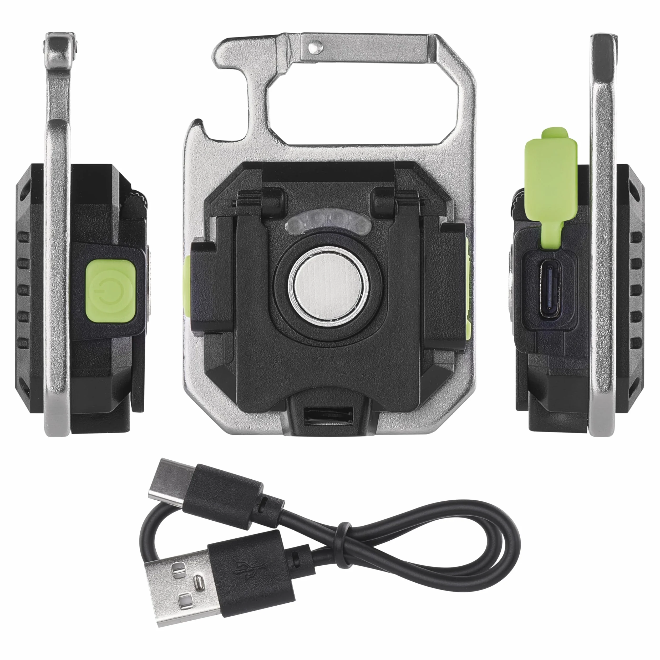 EMOS Mini Lampa Robocza LED z 7 Trybami Świecenia - Do Plecaka, Wielokrotnego Ładowania, Wodoszczelna, z Magnesem/Stojakiem/Klipsem, Odporna Na Uderzenia