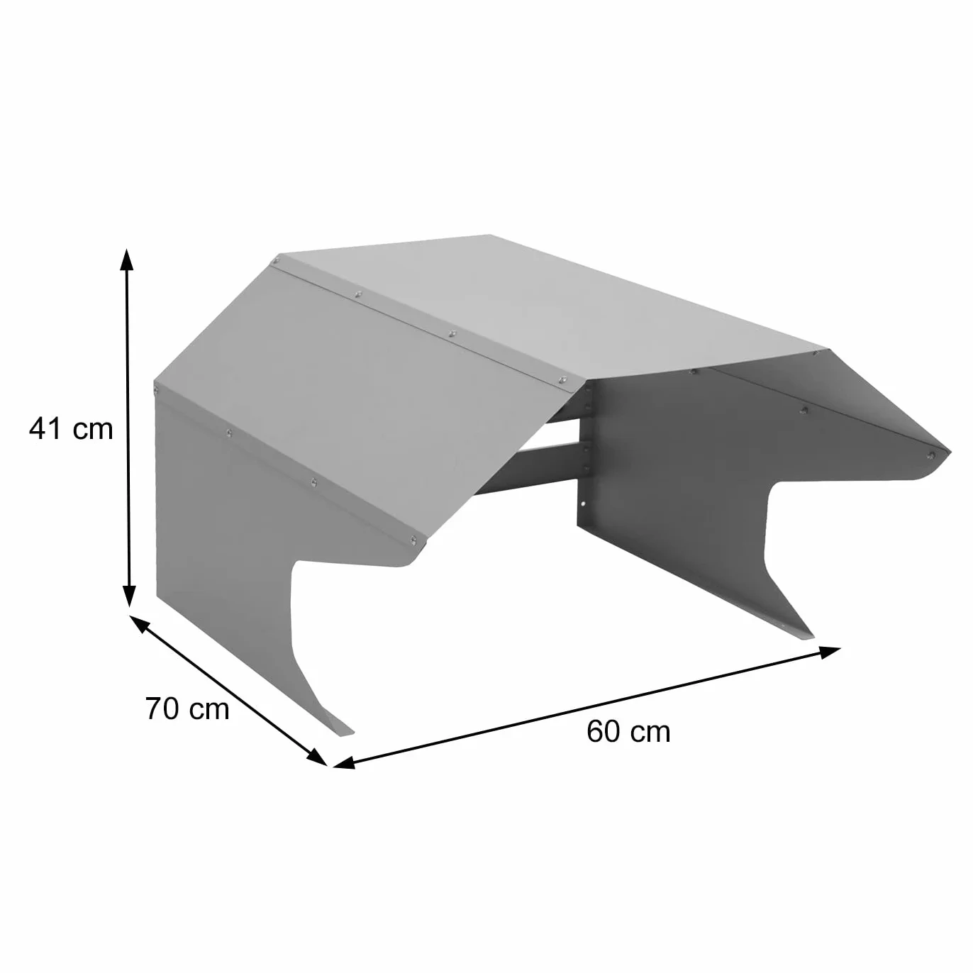 Garaż dla robota koszącego HWC-L40 x 59 x 69 cm, metalowy, antracyt