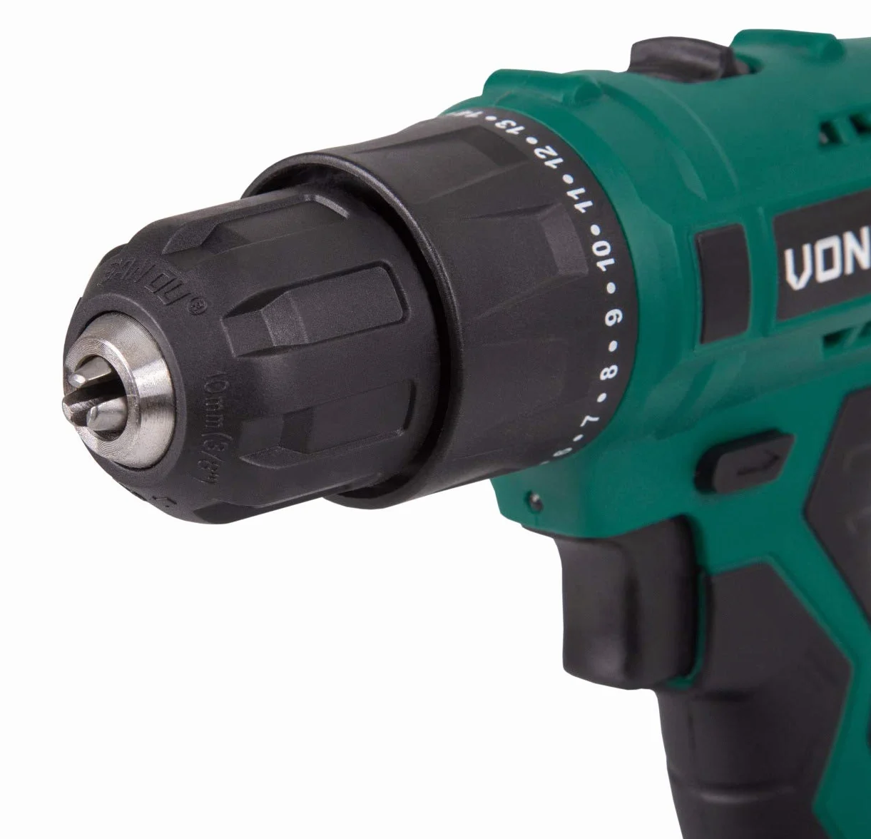 VONROC Wiertarko-wkrętarka akumulatorowa 12 V – w stabilnej walizce aluminiowej z 46 akcesoriami, 2 akumulatorami i ładowarką