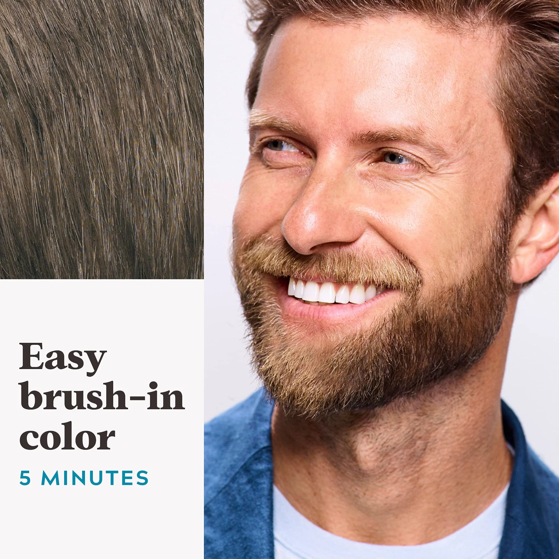 Just for Men Brush w kolorze żelu Mustache & Beard Medium Brown M-35 1 zestaw (Pac...