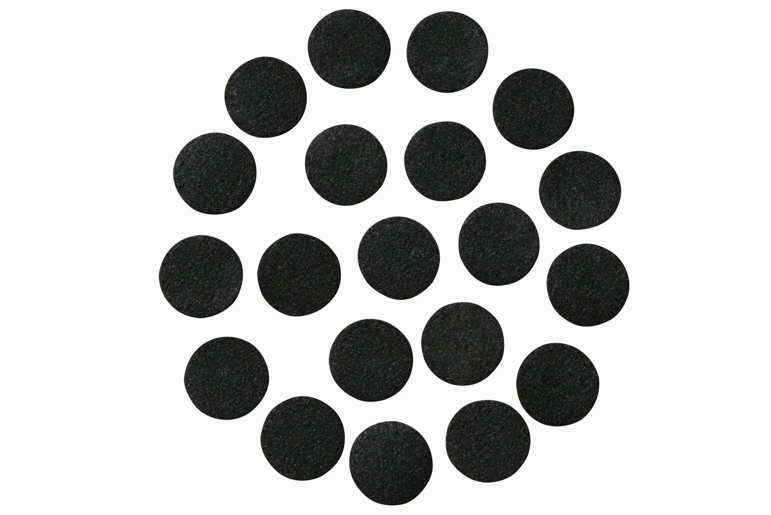 Czarne samoprzylepne koła filcowe: Różne rozmiary: 1,3 cm, 1,9 cm, 2,5 cm lub 3,8 cm szerokości; Rozmiary opakowań do cen hurtowych, naklejki wycinane gotowe do użycia do projektów DIY i rękodzieła