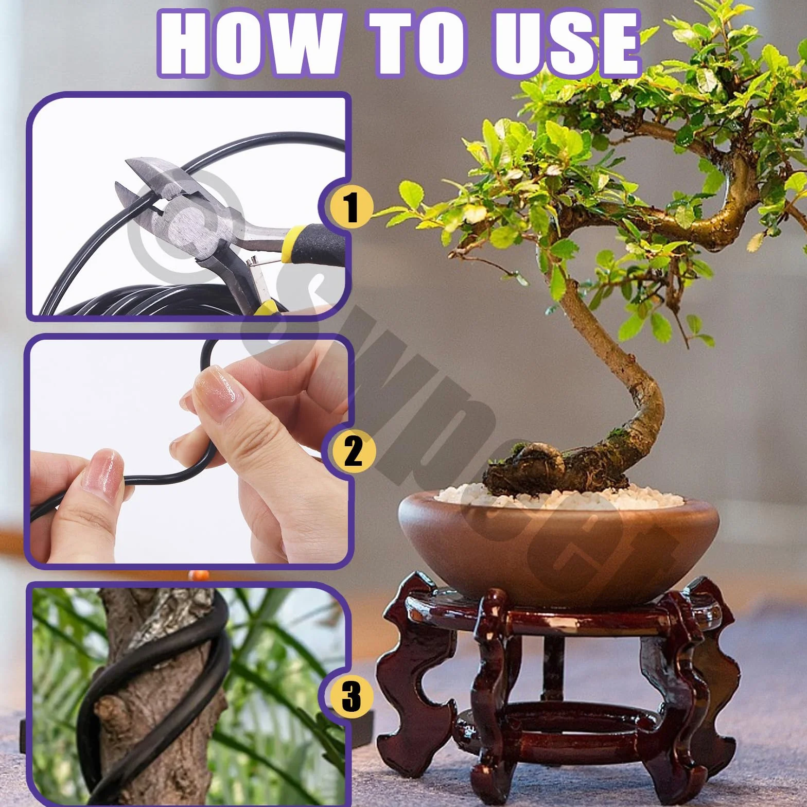 Sweet 6 sztuk linek treningowych bonsai 5 rozmiarów: 0,8/1/1,5/2/3 mm, łącznie 82 stopy z obcinaczem do drutu, zestaw narzędzi do drutu aluminiowego bonsai