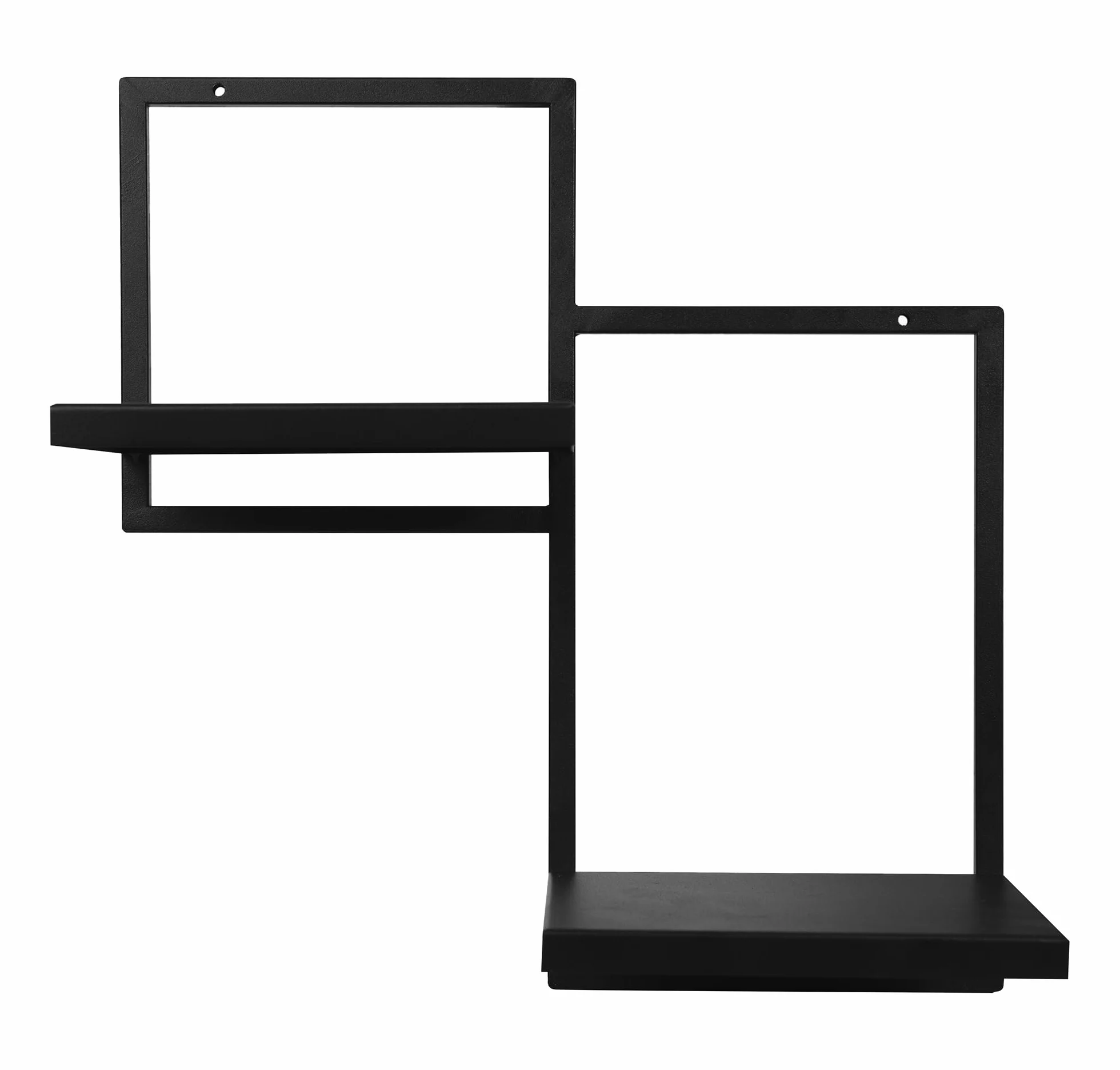 Ścienna półka na rośliny Duo Ripiani - Stojak na rośliny 2 poziomy - 39x21x40cm - kolor Czarny - Kwietnik Metalowa półka ścienna - Półka dekoracyjna - Akcesoria domowe