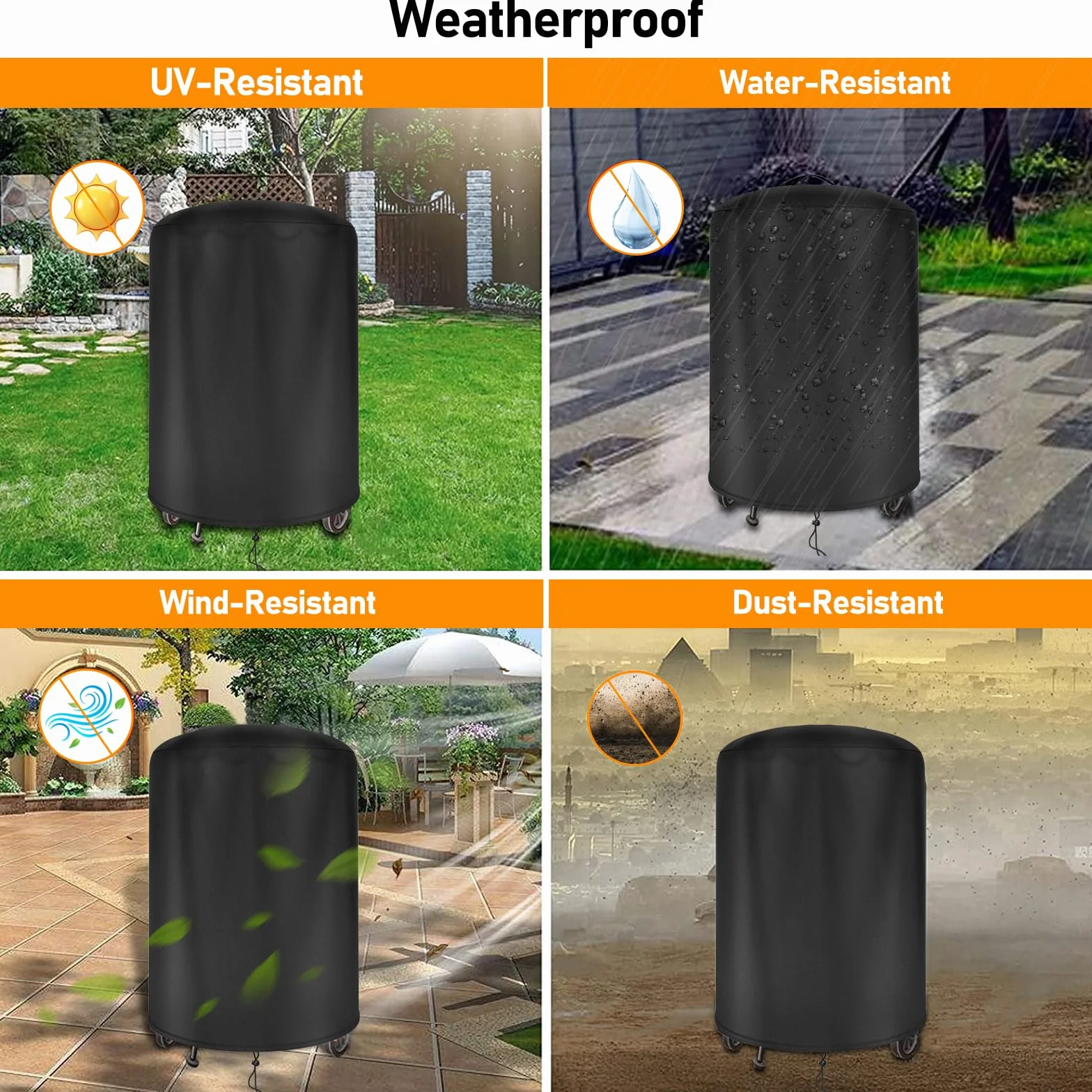 Pokrowiec na grill Weber 57 cm 500D Oxford wodoszczelny odporny na warunki atmosferyczne