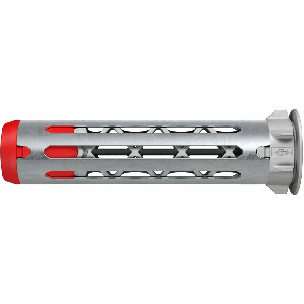 fischer 572916 DuoHM kołki rozporowe, 6 x 55 S TX ze śrubą metryczną i napędem TX do mocowania wsporników telewizyjnych, świateł, półek ściennych itp. w materiałach budowlanych panelowych (4 sztuki)