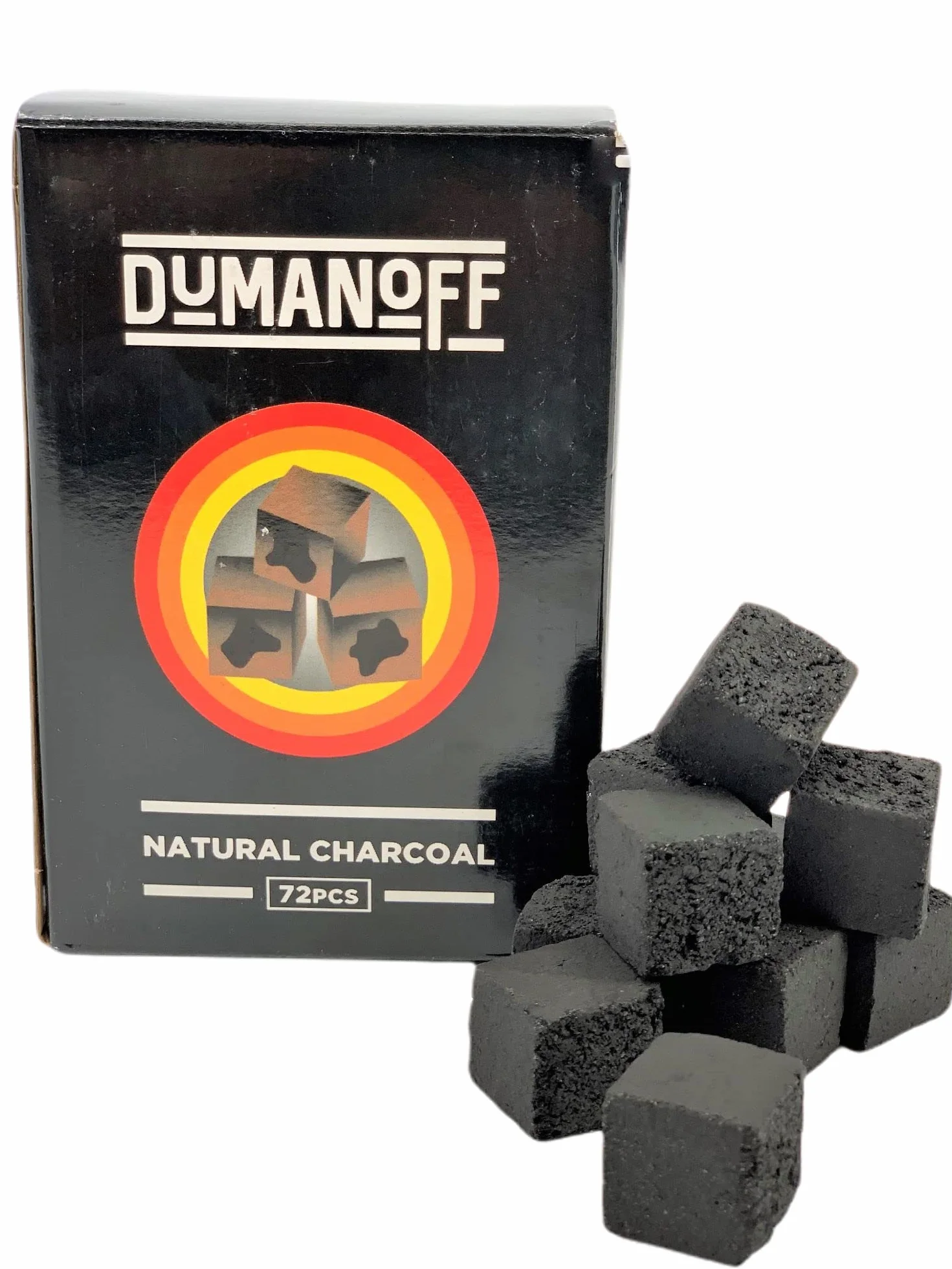 1 kg węgiel kokosowy - 72 szt - Format kwadratowy 25 mm