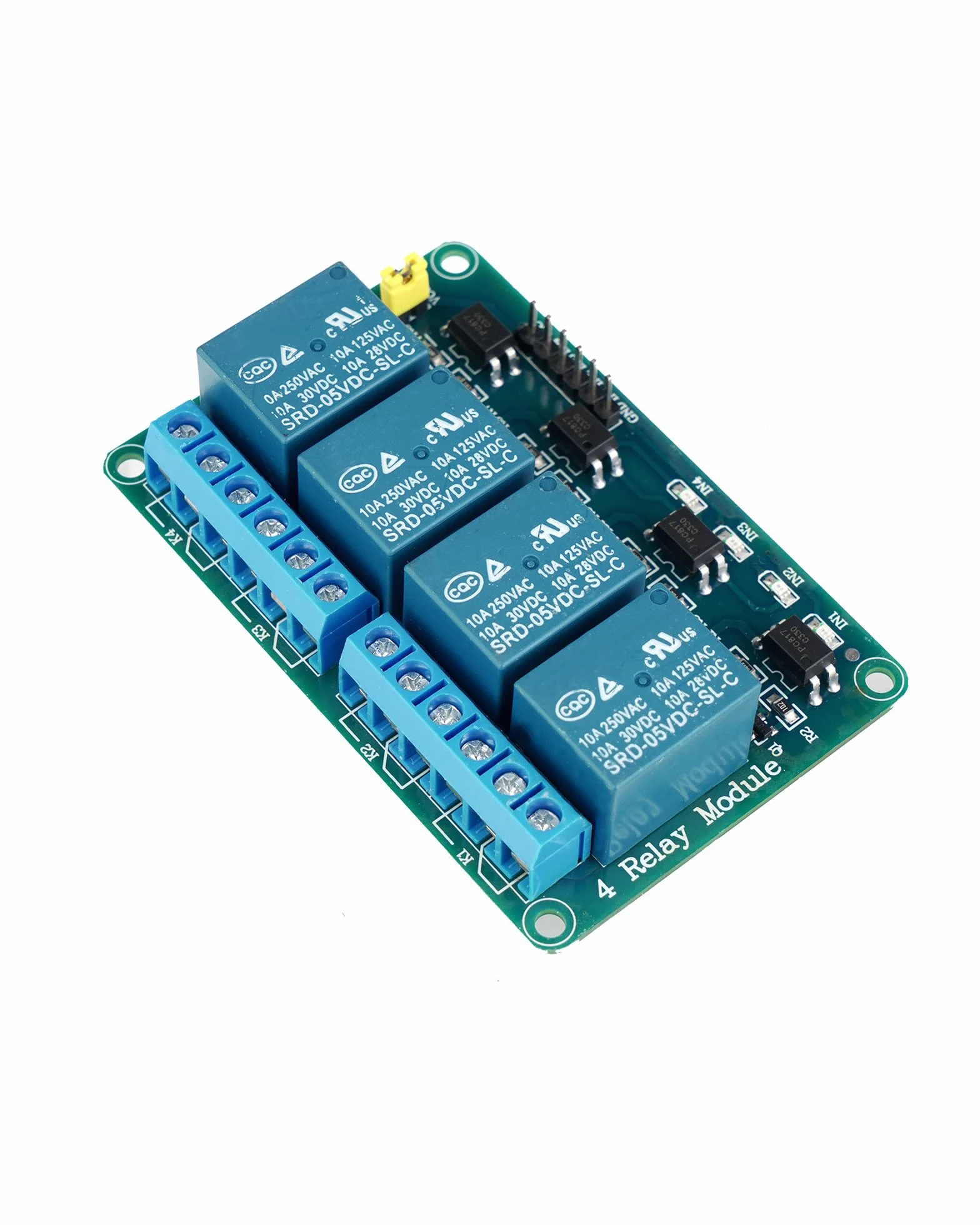 4-kanałowy moduł przekaźnika z transoptorem do Raspberry Pi Arduino TTL Logika PIC DSP AVR ARM