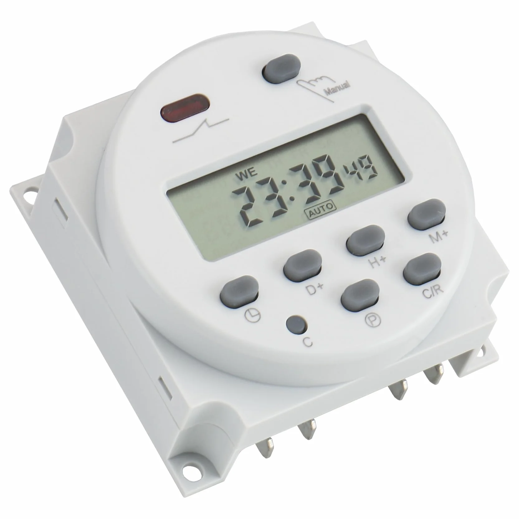 Baomain CN101A Programowalny przekaźnik czasowy, wejście 12 V DC/AC, wyjście 200-250 V 16 A, wyświetlacz LCD, codzienne/tygodniowe