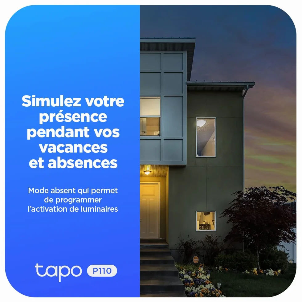 TP-Link Tapo P110 (2-pack) | Zestaw 2 inteligentnych gniazdek Wi-Fi z monitorowaniem zużycia energii | Harmonogramy | Zdalne sterowanie | Kompatybilne z Alexa i Google Home