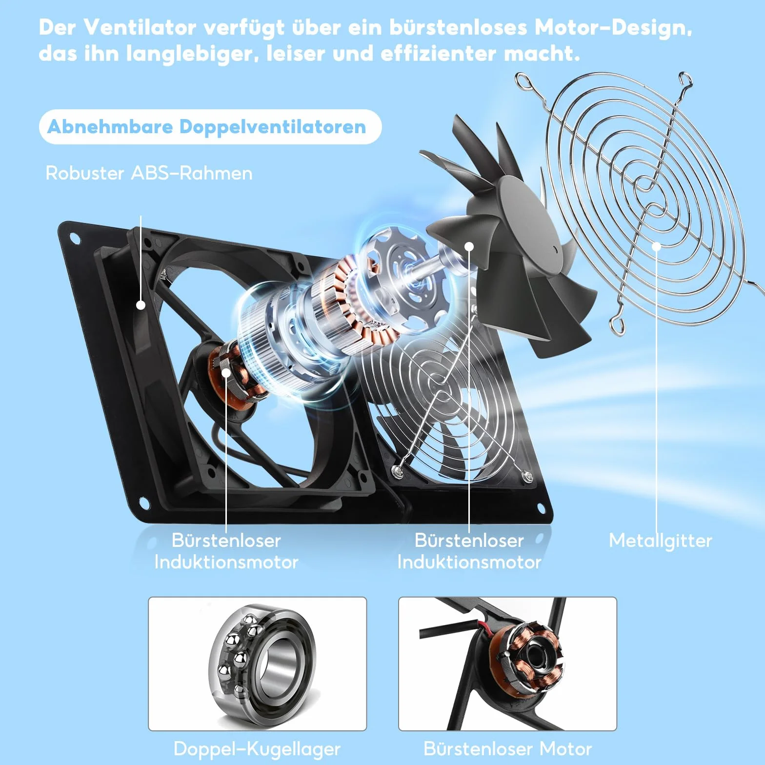 Wentylator solarny IP65 20W z panelem słonecznym 4 wentylatory DC do kurników szklarni