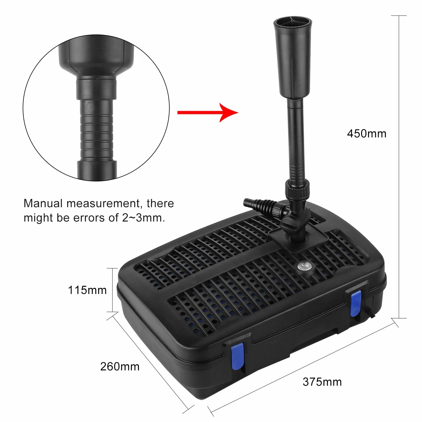 Forever Speed pompa do fontanny z filtrem 11 W UV oczyszczacz 2500 l/h kabel 10 m