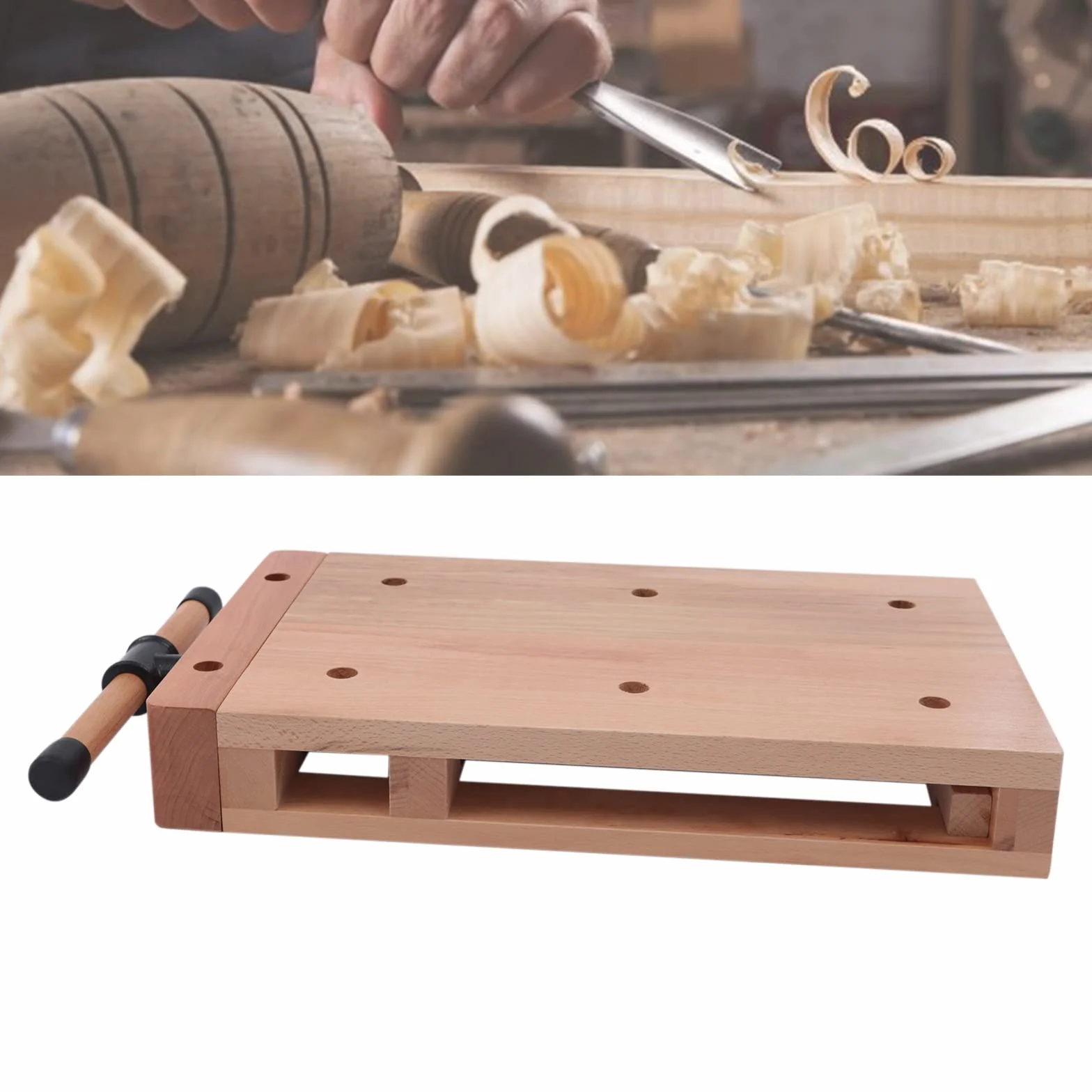 Stół warsztatowy Wood Vise, stacjonarny imadło do obróbki drewna, przenośny stół warsztatowy do obróbki drewna, inteligentny imadło + zacisk Superior