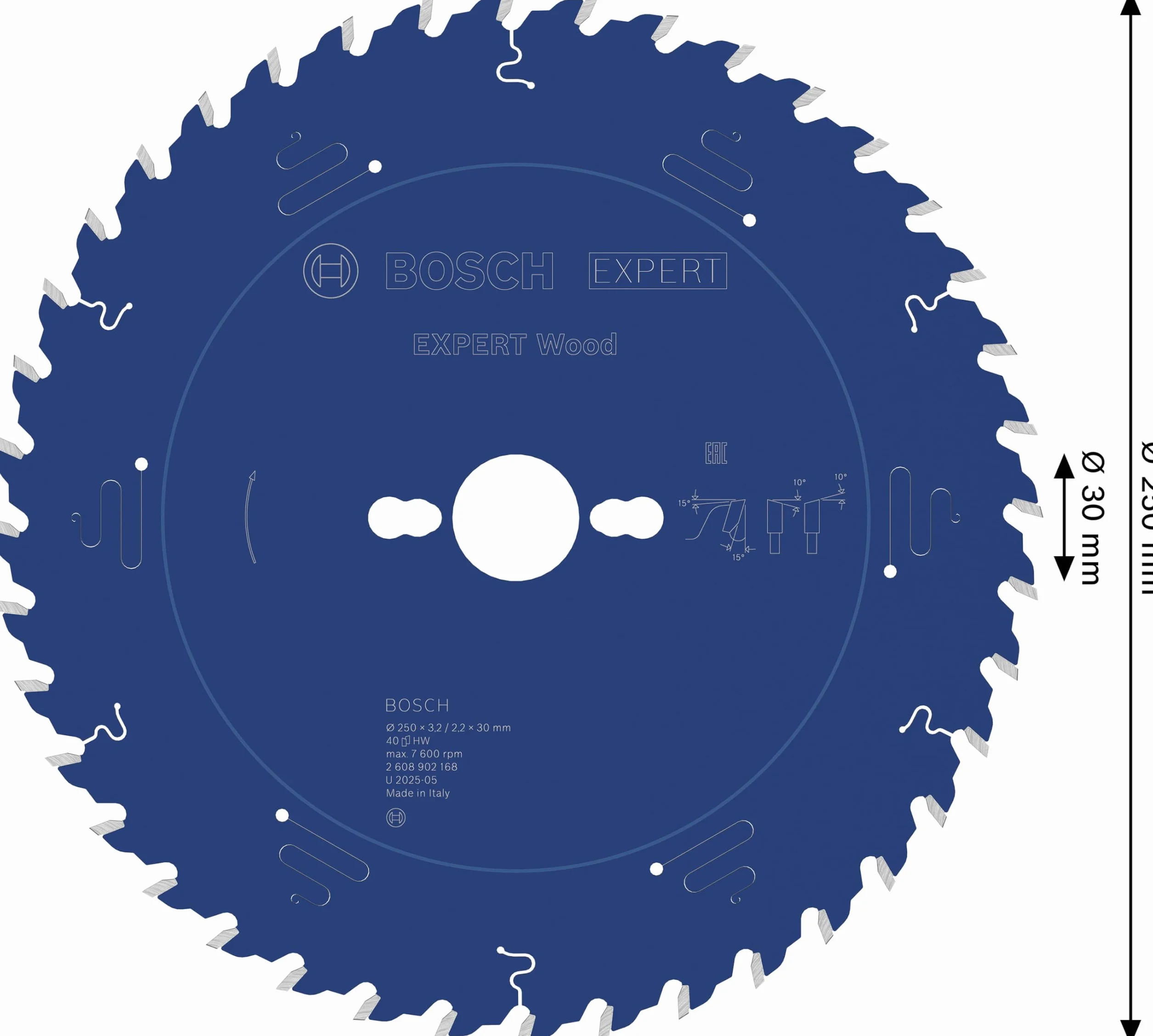 Bosch 1x Tarcza pilarska EXPERT Wood (do Miękkie drewno, Ø mm, Professional Akcesoria Przewodowa stołowa pilarka tarczowa)