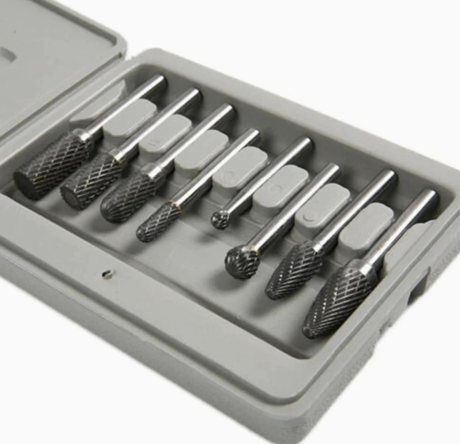 Metalowy pilnik zgrzytowy, zestaw pilników igłowych, 8 szt. 1/4 "wiert z węglika spiekanego 6mm pilnik obrotowy narzędzie do grawerowania CNC wytrzymały pilnik