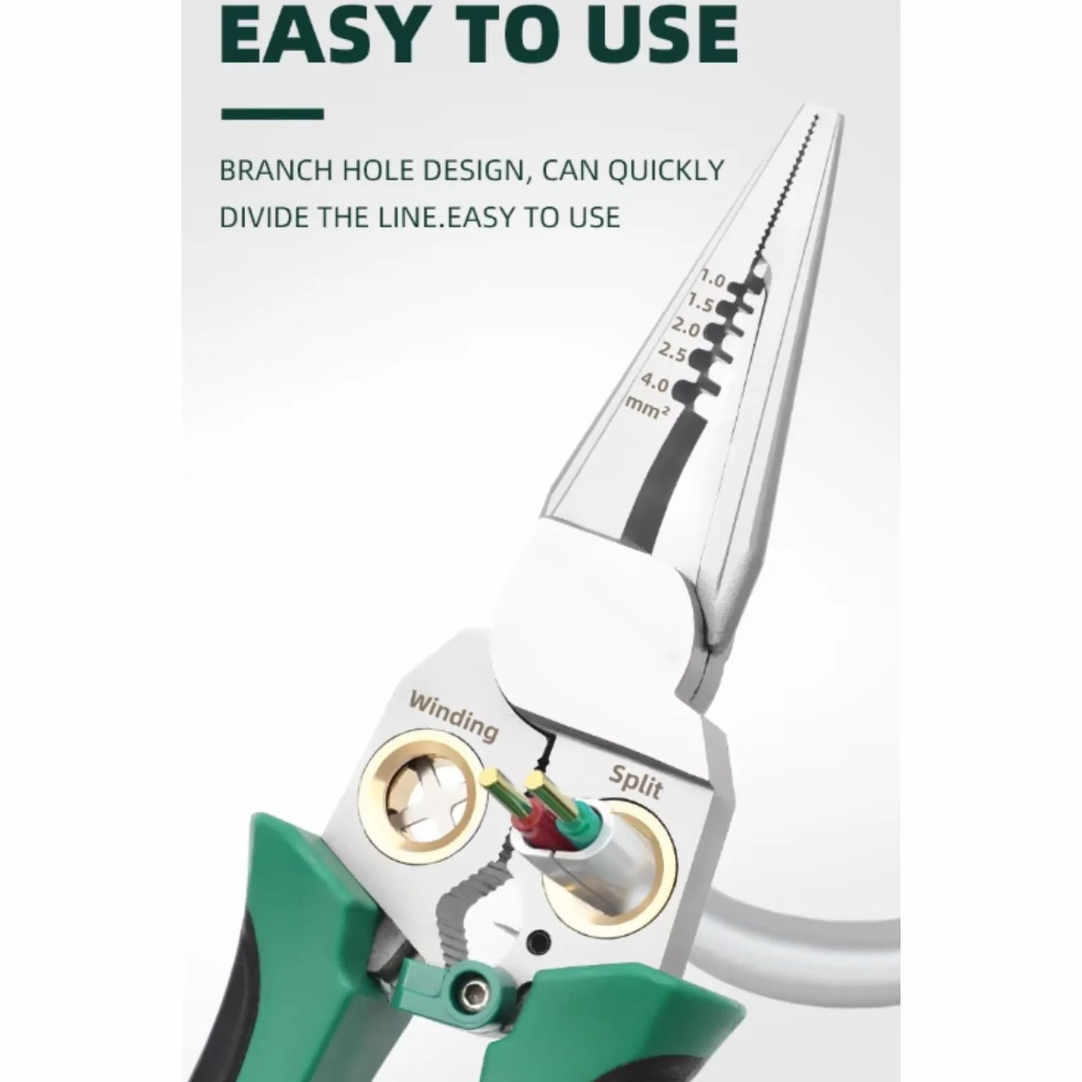 Professional 8-in-1 Electrician Pliers - Wire Stripper Crimper Cutter Combo Tool for Electrical Work, Home Repair & Automotive Use(Red)