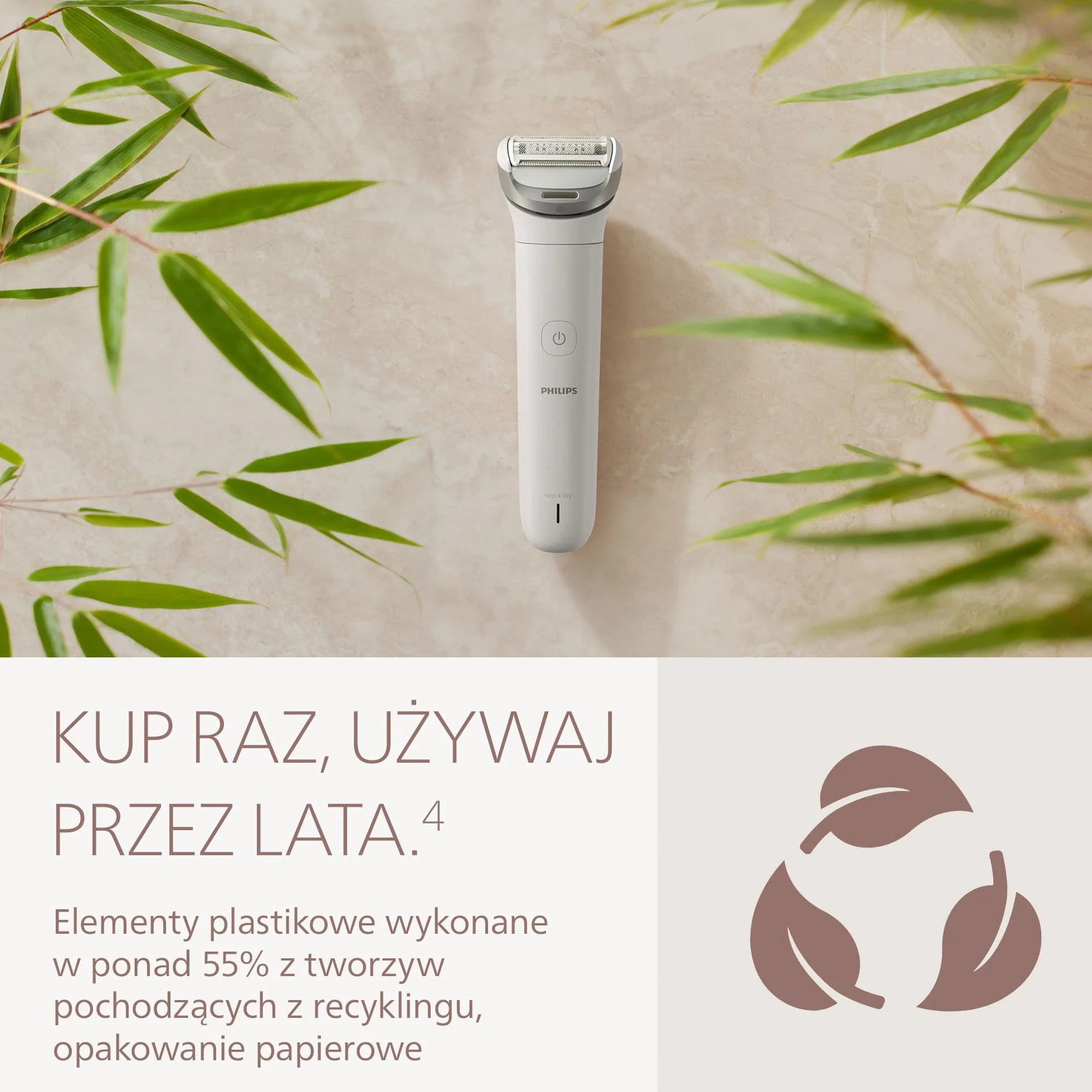 Philips Golarka damska serii 8000 – bezprzewodowa golarka elektryczna do golenia na mokro i na sucho, elastyczna głowica goląca, do twarzy, nóg, ciała i okolic bikini, model BRL159/00